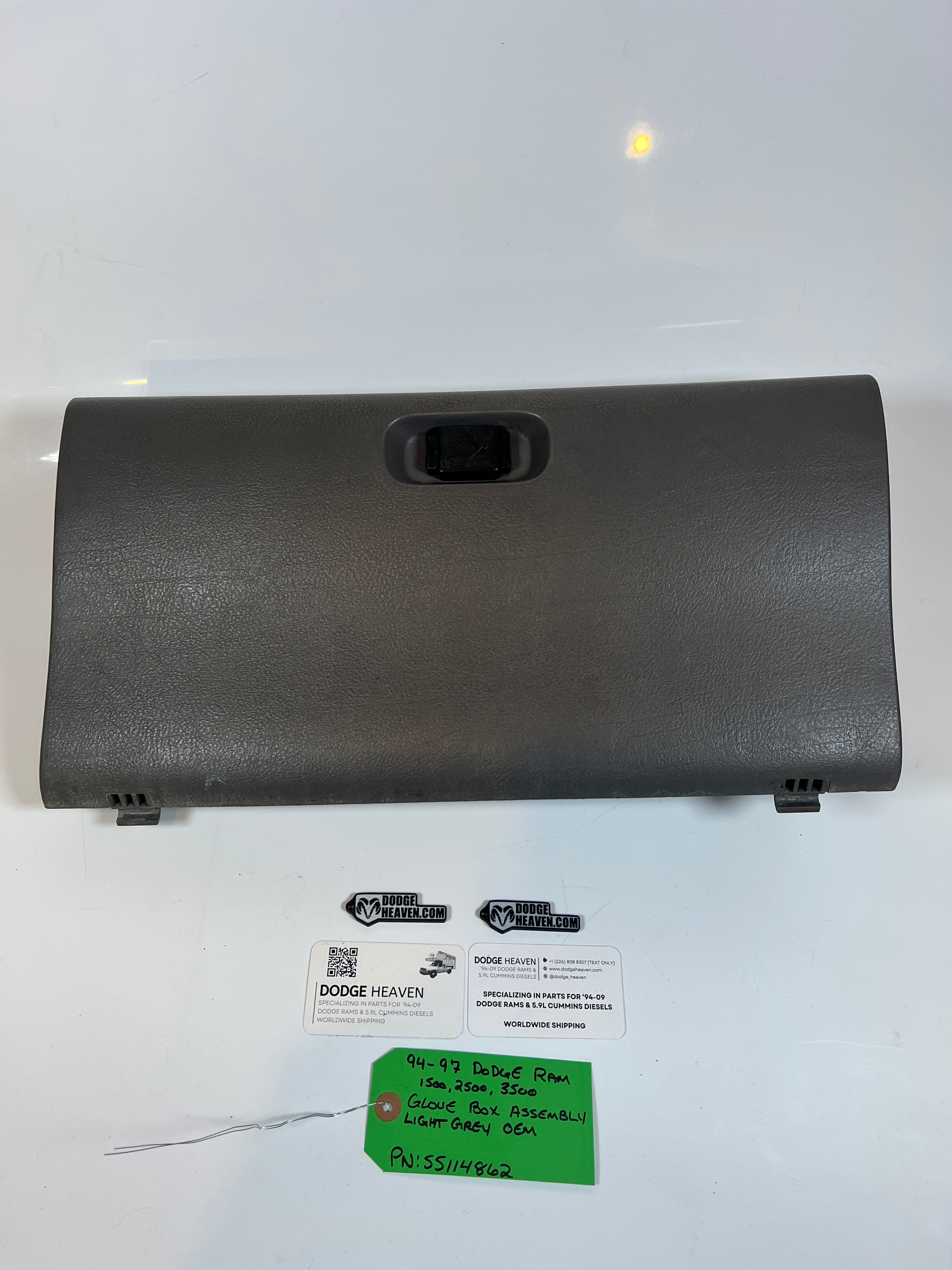 1994-1997 Dodge Ram Glove Box Assembly Light Grey 1500 2500 3500