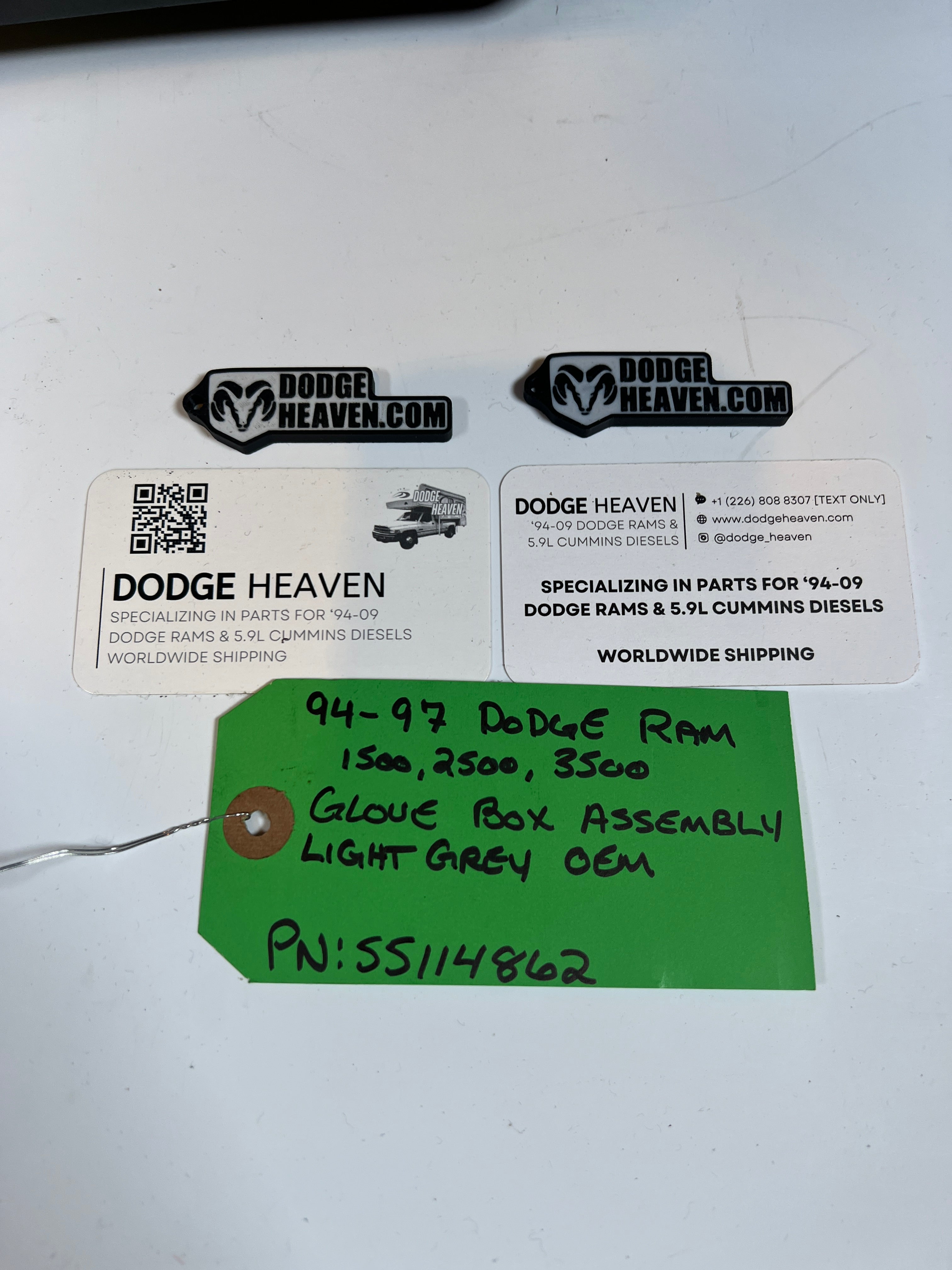 1994-1997 Dodge Ram Glove Box Assembly Light Grey 1500 2500 3500