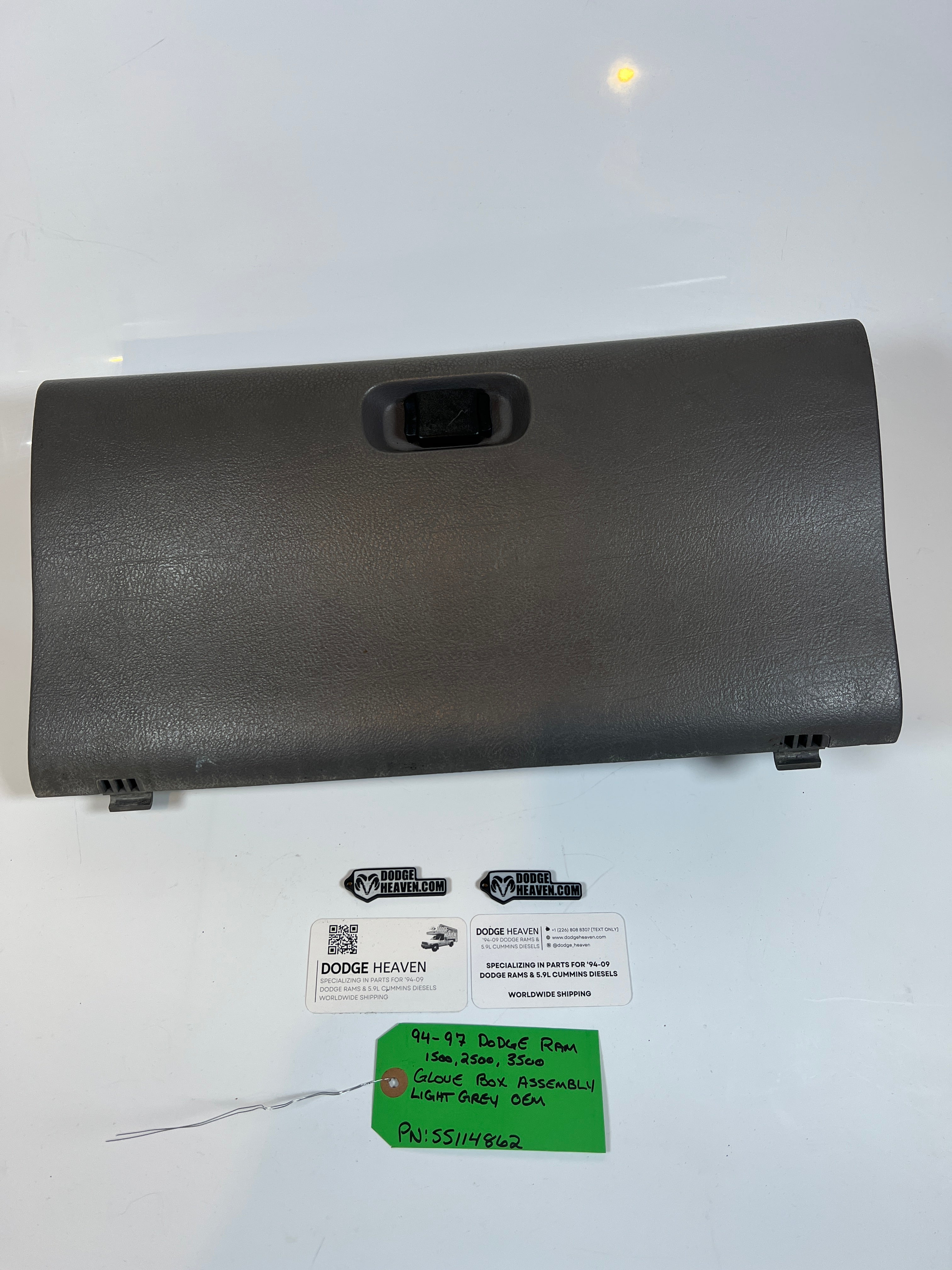 1994-1997 Dodge Ram Glove Box Assembly Light Grey 1500 2500 3500