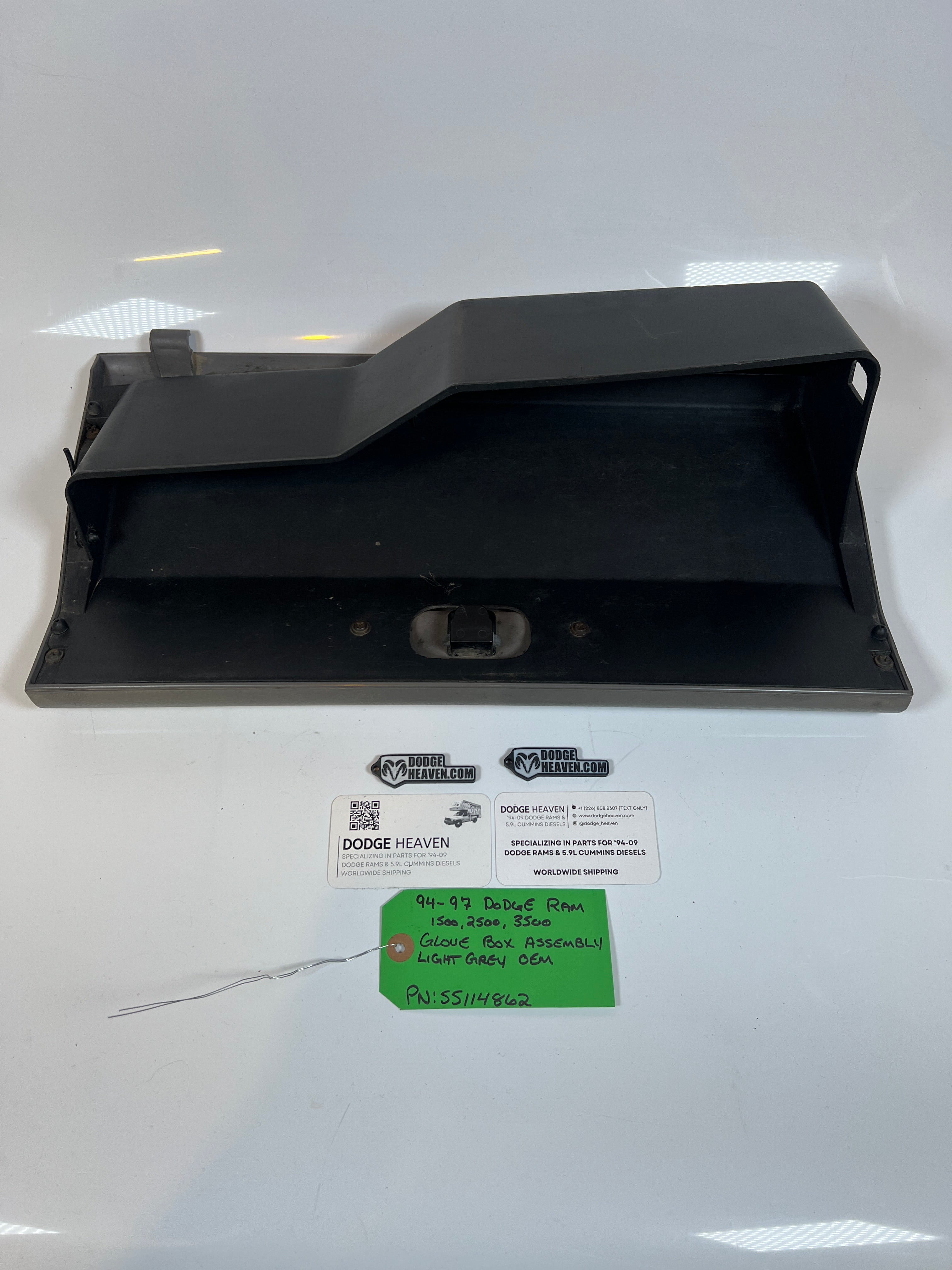 1994-1997 Dodge Ram Glove Box Assembly Light Grey 1500 2500 3500