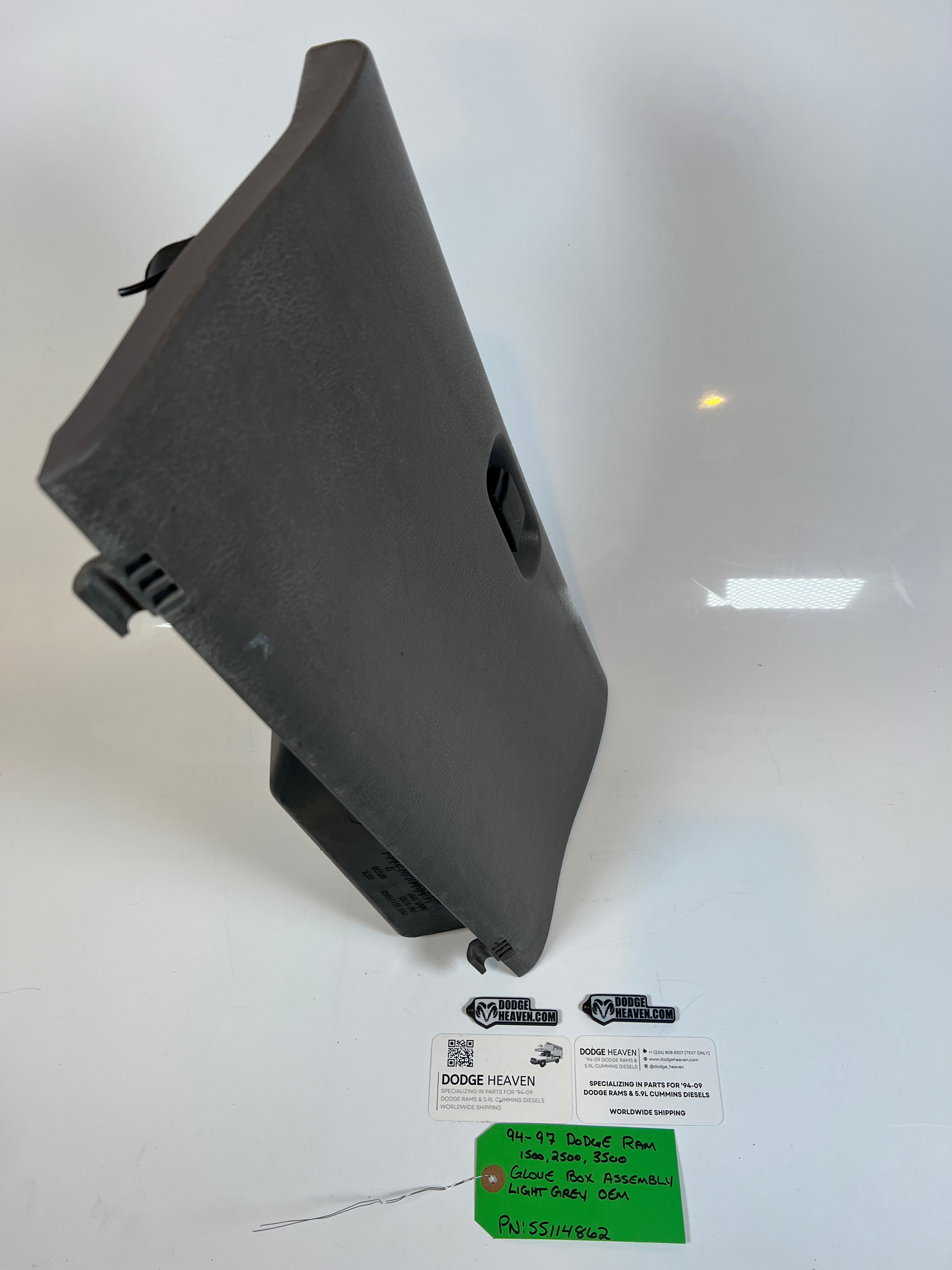 1994-1997 Dodge Ram Glove Box Assembly Light Grey 1500 2500 3500