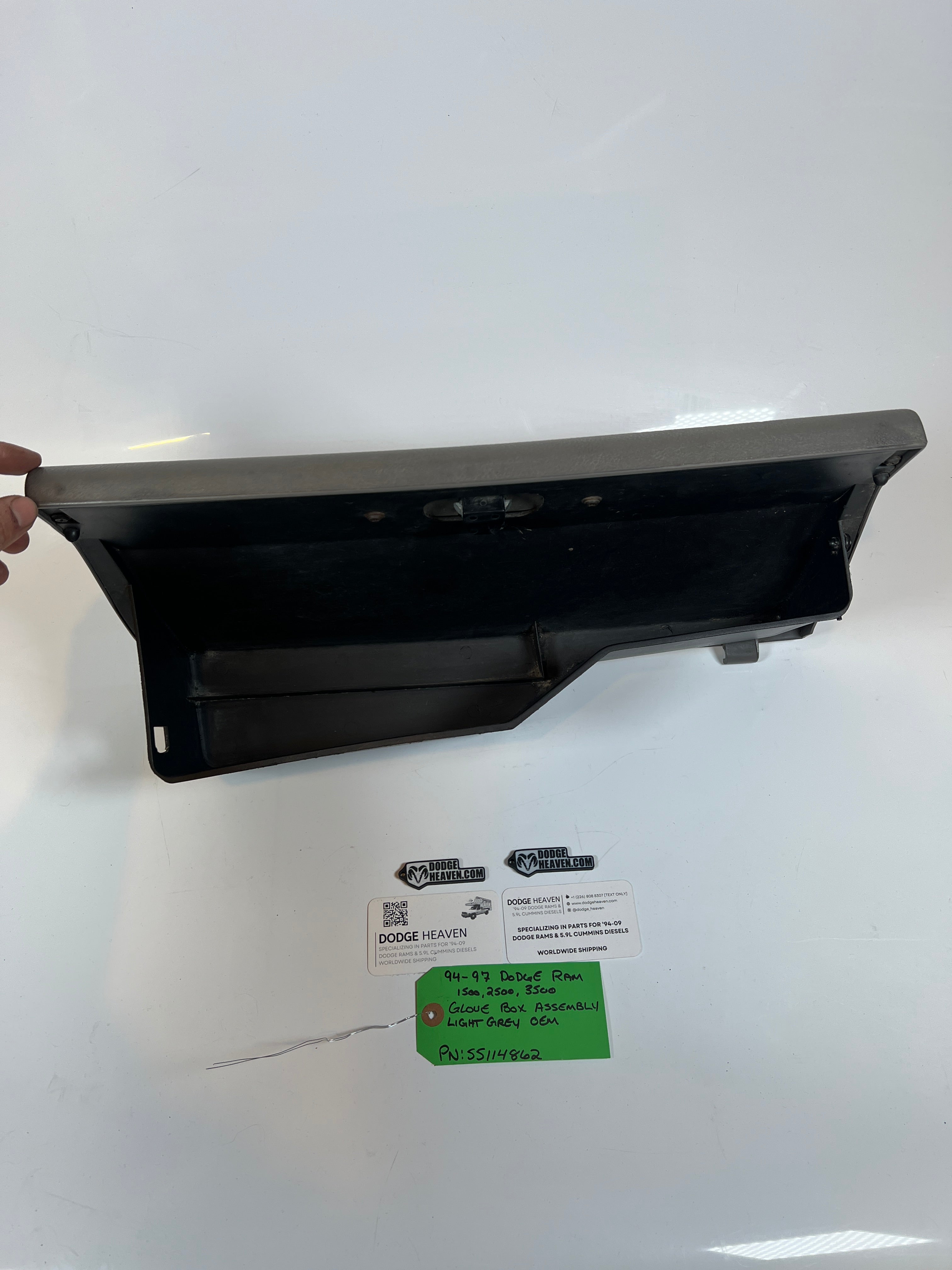 1994-1997 Dodge Ram Glove Box Assembly Light Grey 1500 2500 3500