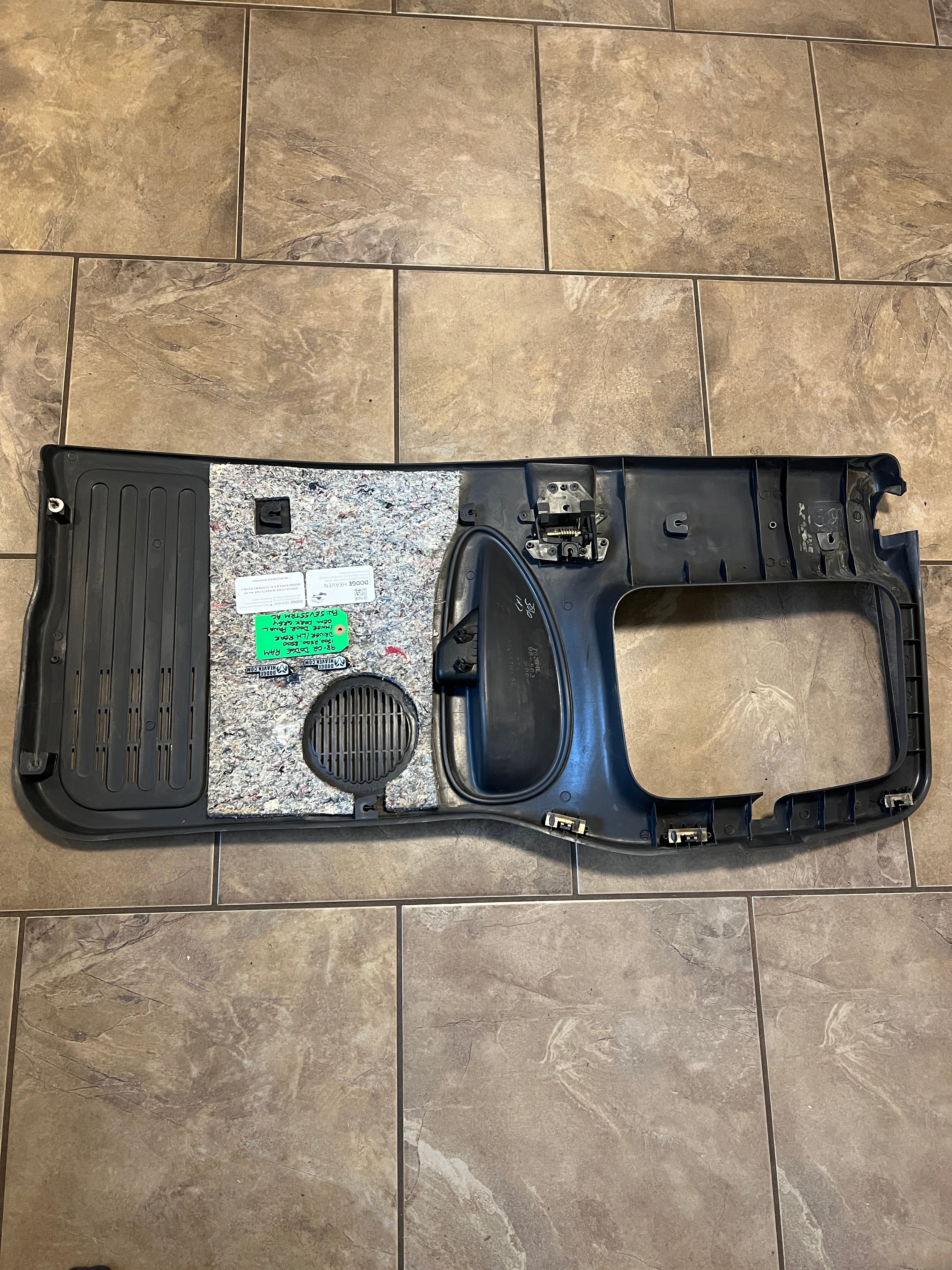 1998-2002 Dodge Ram Rear Rear Driver Door Panel EXT Cab 1500 2500 3500 Dark grey