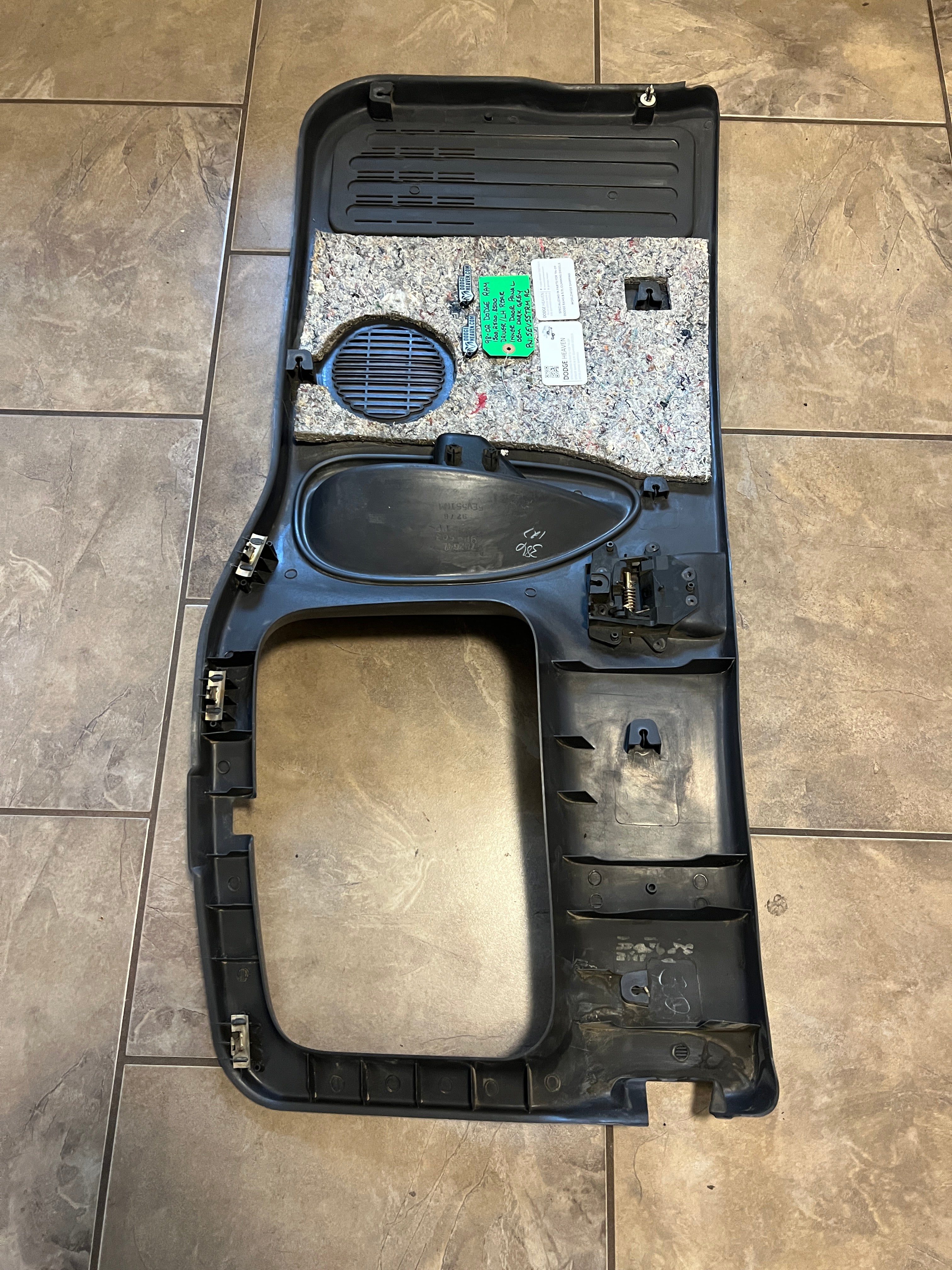 1998-2002 Dodge Ram Rear Rear Driver Door Panel EXT Cab 1500 2500 3500 Dark grey