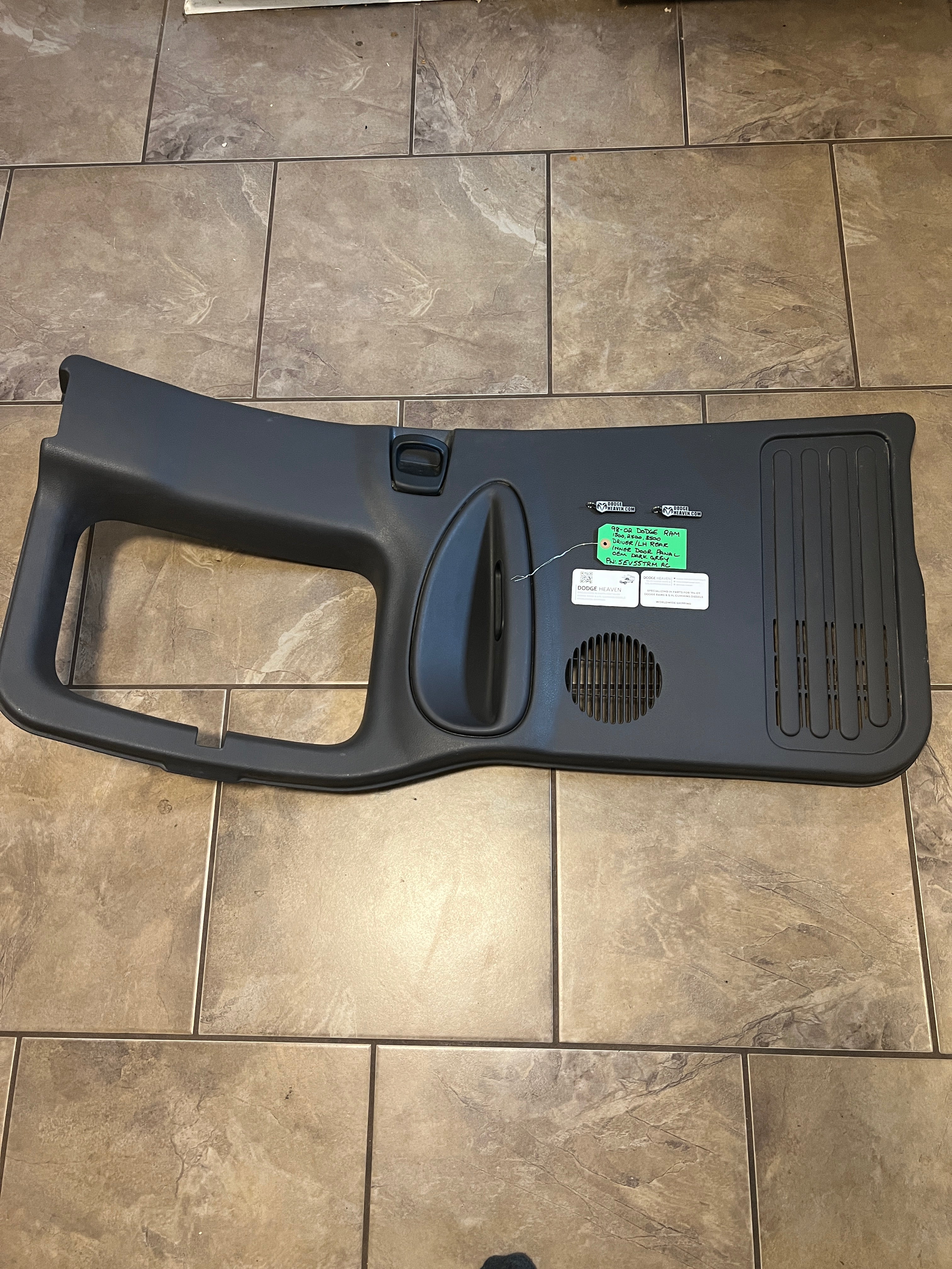 1998-2002 Dodge Ram Rear Rear Driver Door Panel EXT Cab 1500 2500 3500 Dark grey