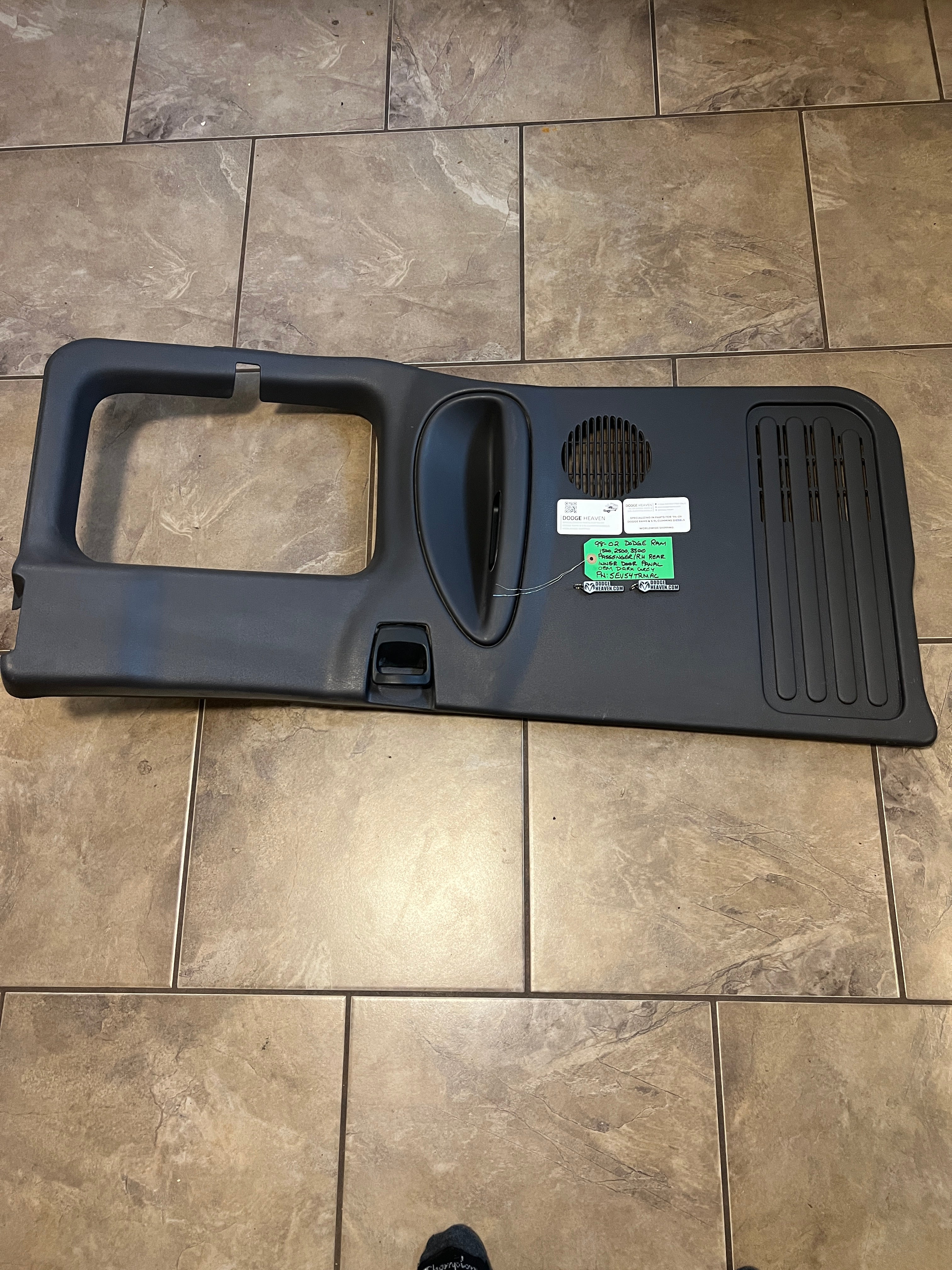 1998-2002 Dodge Ram Rear Passenger Door Panel EXT Cab 1500-3500 Dark Grey