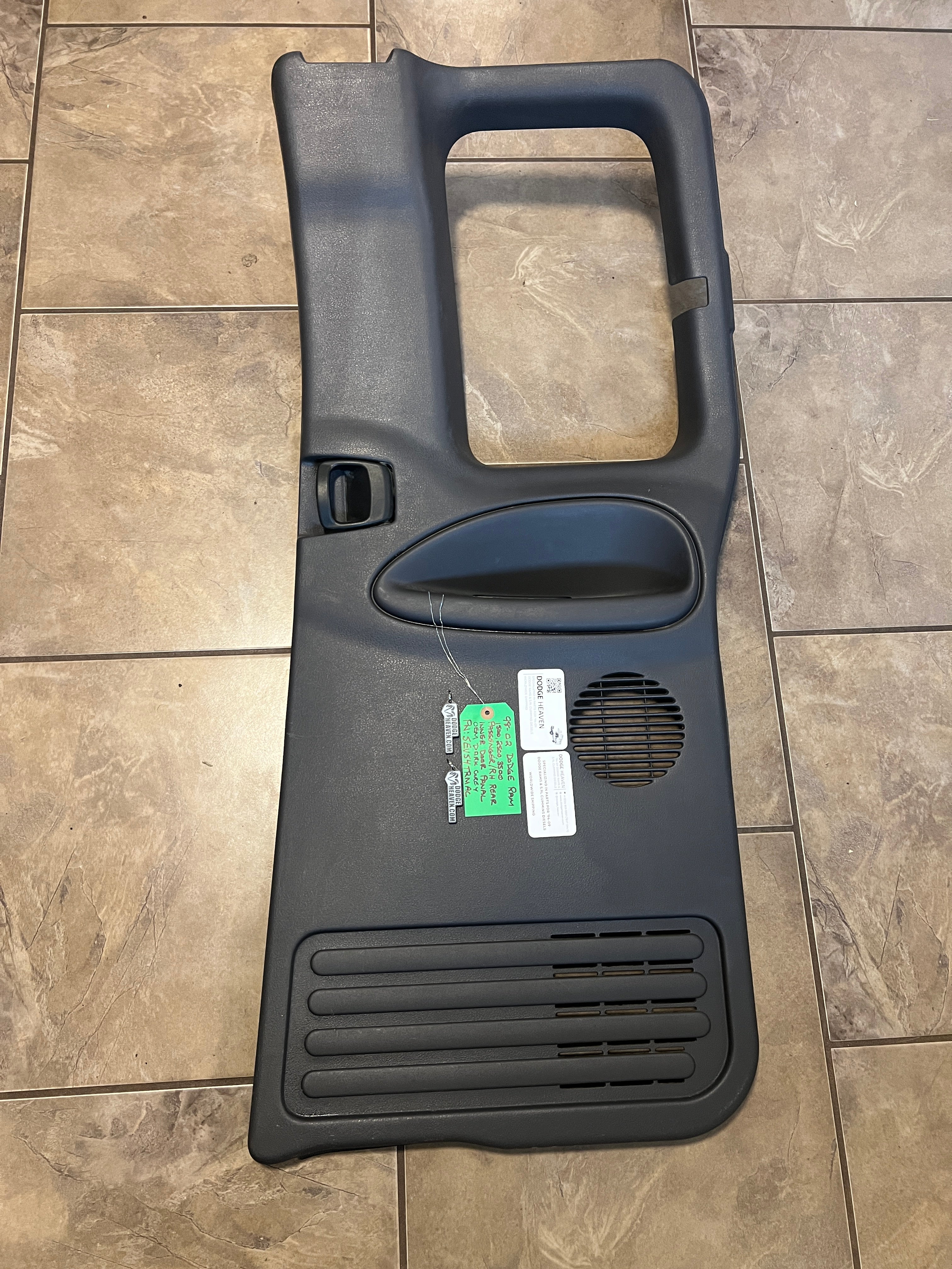 1998-2002 Dodge Ram Rear Passenger Door Panel EXT Cab 1500-3500 Dark Grey