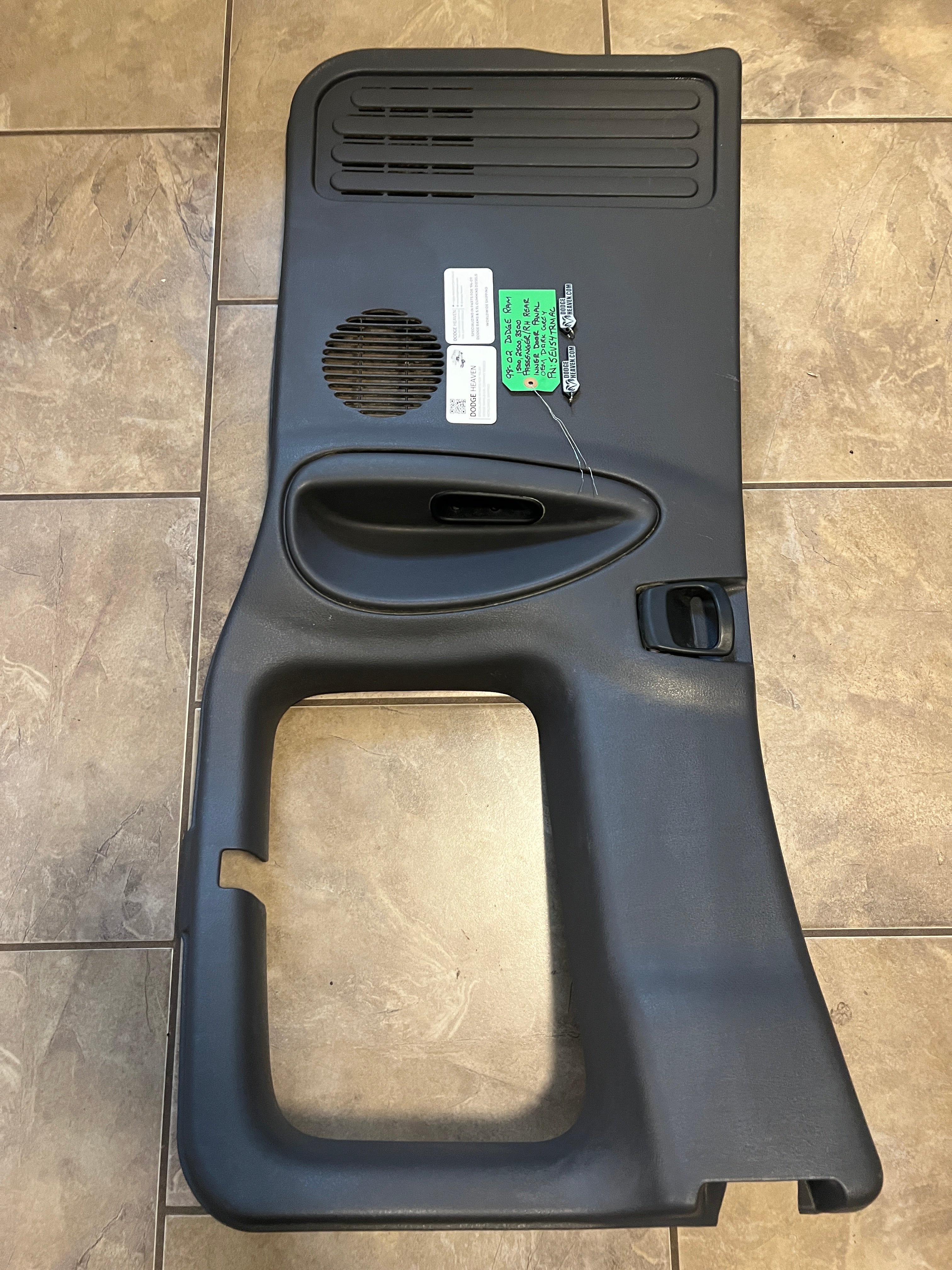 1998-2002 Dodge Ram Rear Passenger Door Panel EXT Cab 1500-3500 Dark Grey