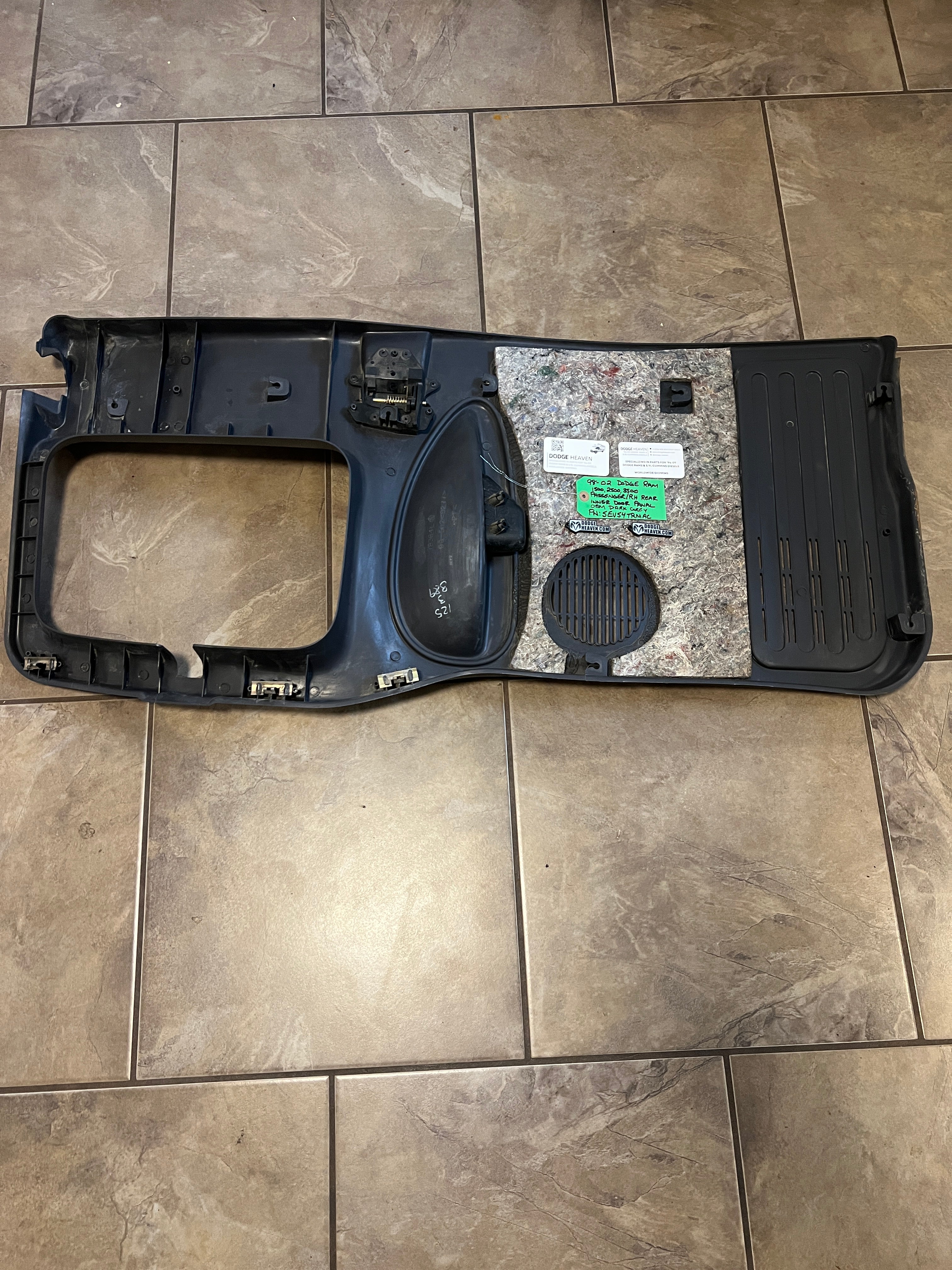 1998-2002 Dodge Ram Rear Passenger Door Panel EXT Cab 1500-3500 Dark Grey