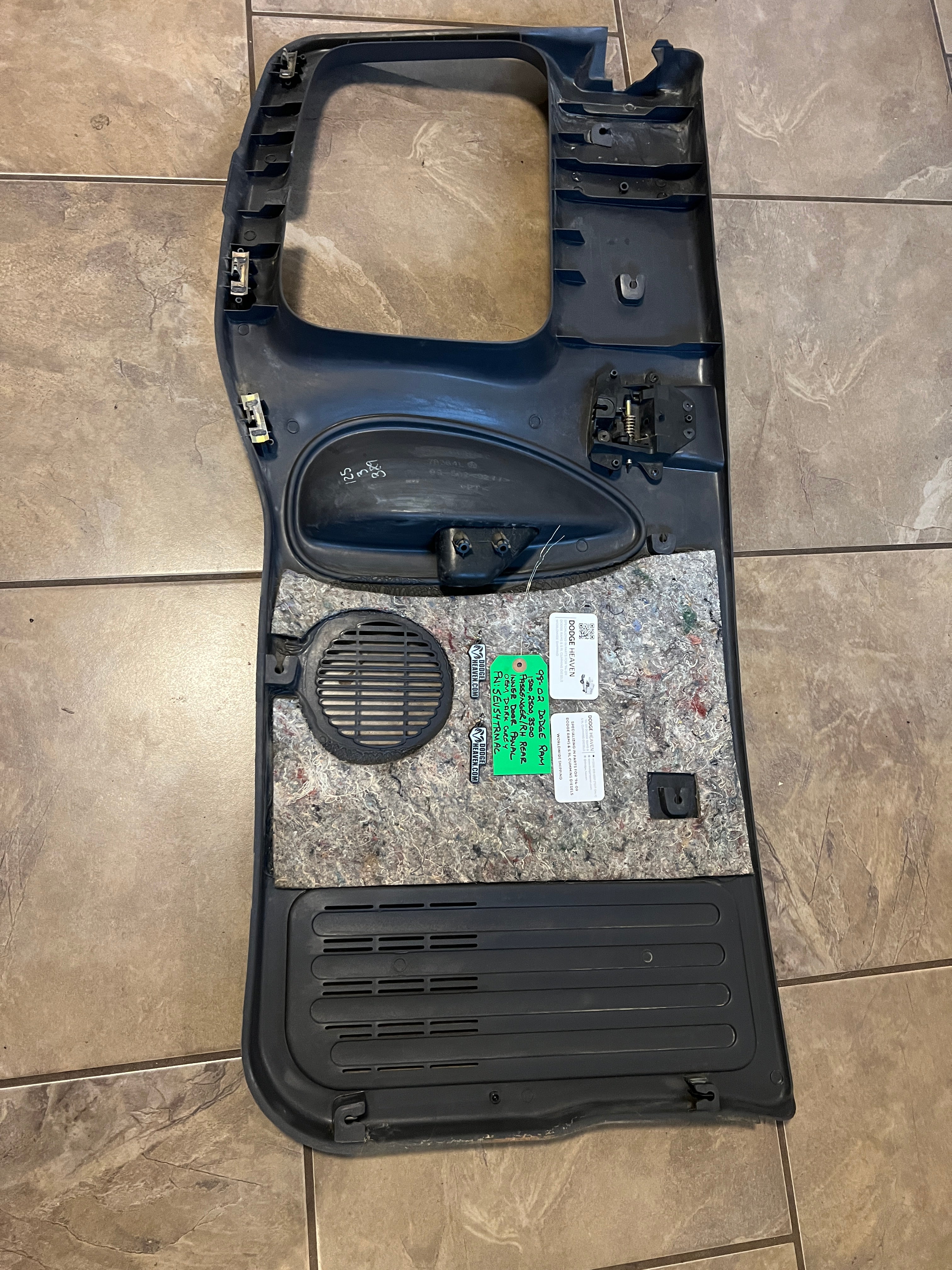 1998-2002 Dodge Ram Rear Passenger Door Panel EXT Cab 1500-3500 Dark Grey