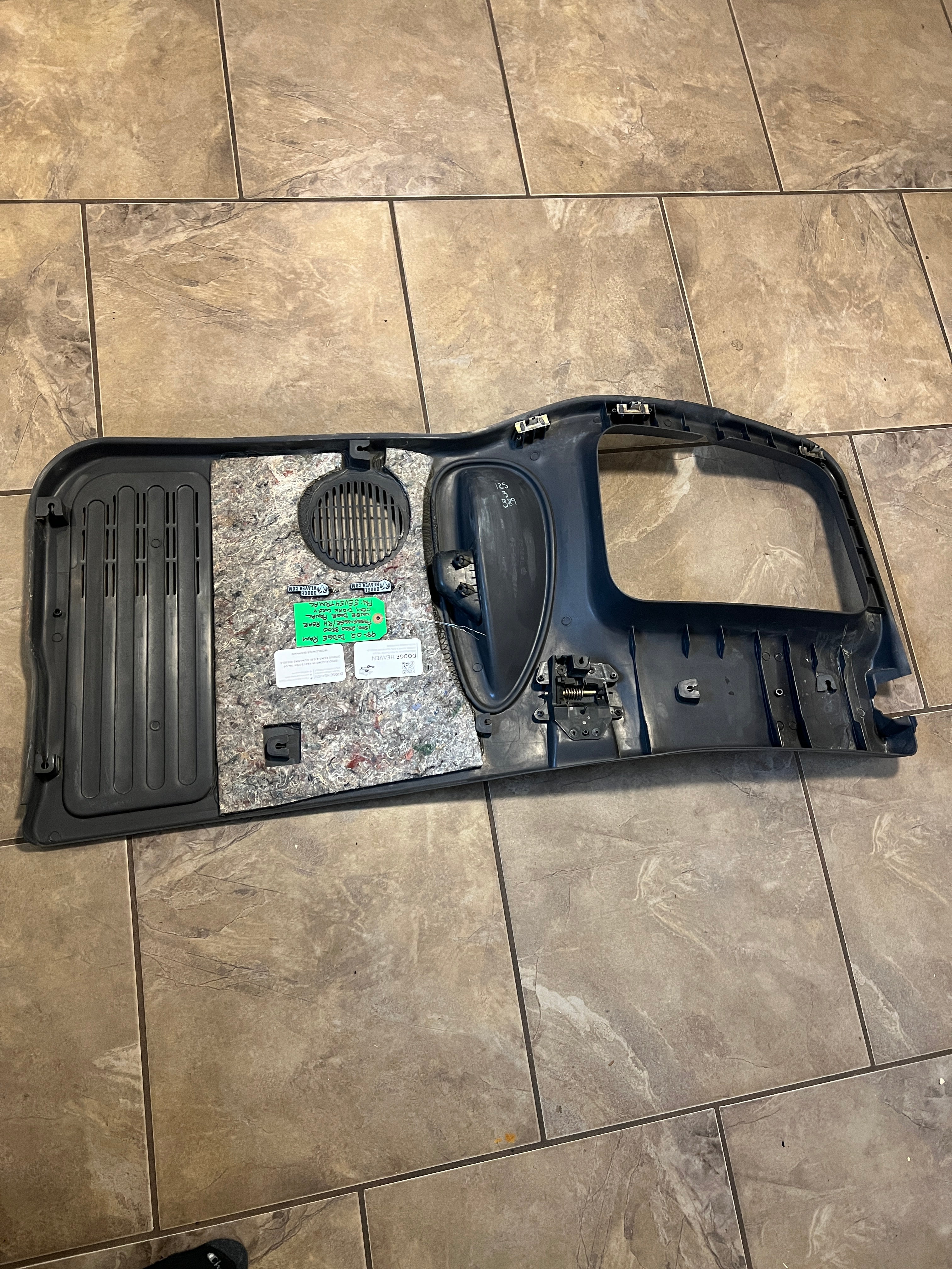 1998-2002 Dodge Ram Rear Passenger Door Panel EXT Cab 1500-3500 Dark Grey