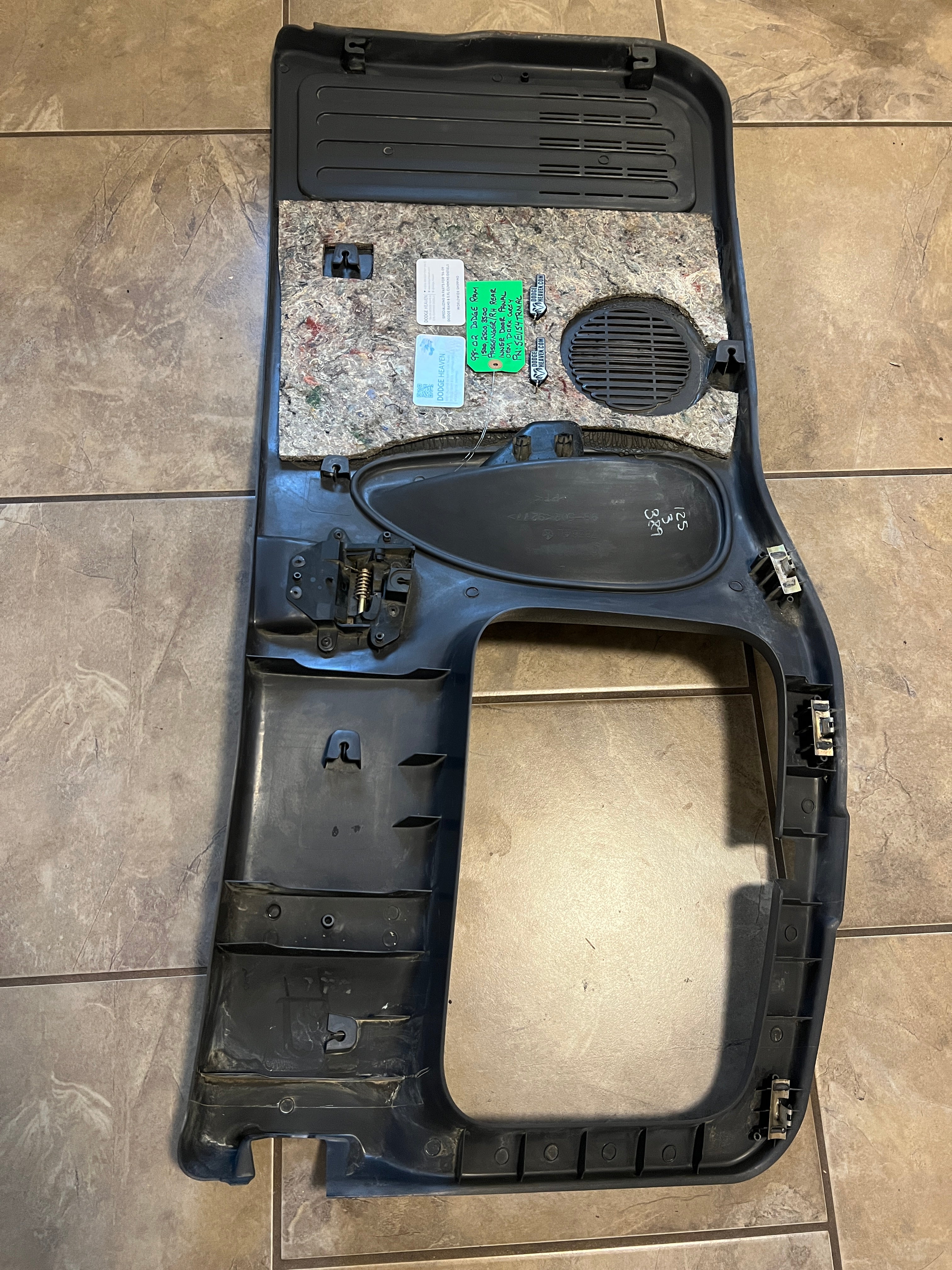 1998-2002 Dodge Ram Rear Passenger Door Panel EXT Cab 1500-3500 Dark Grey