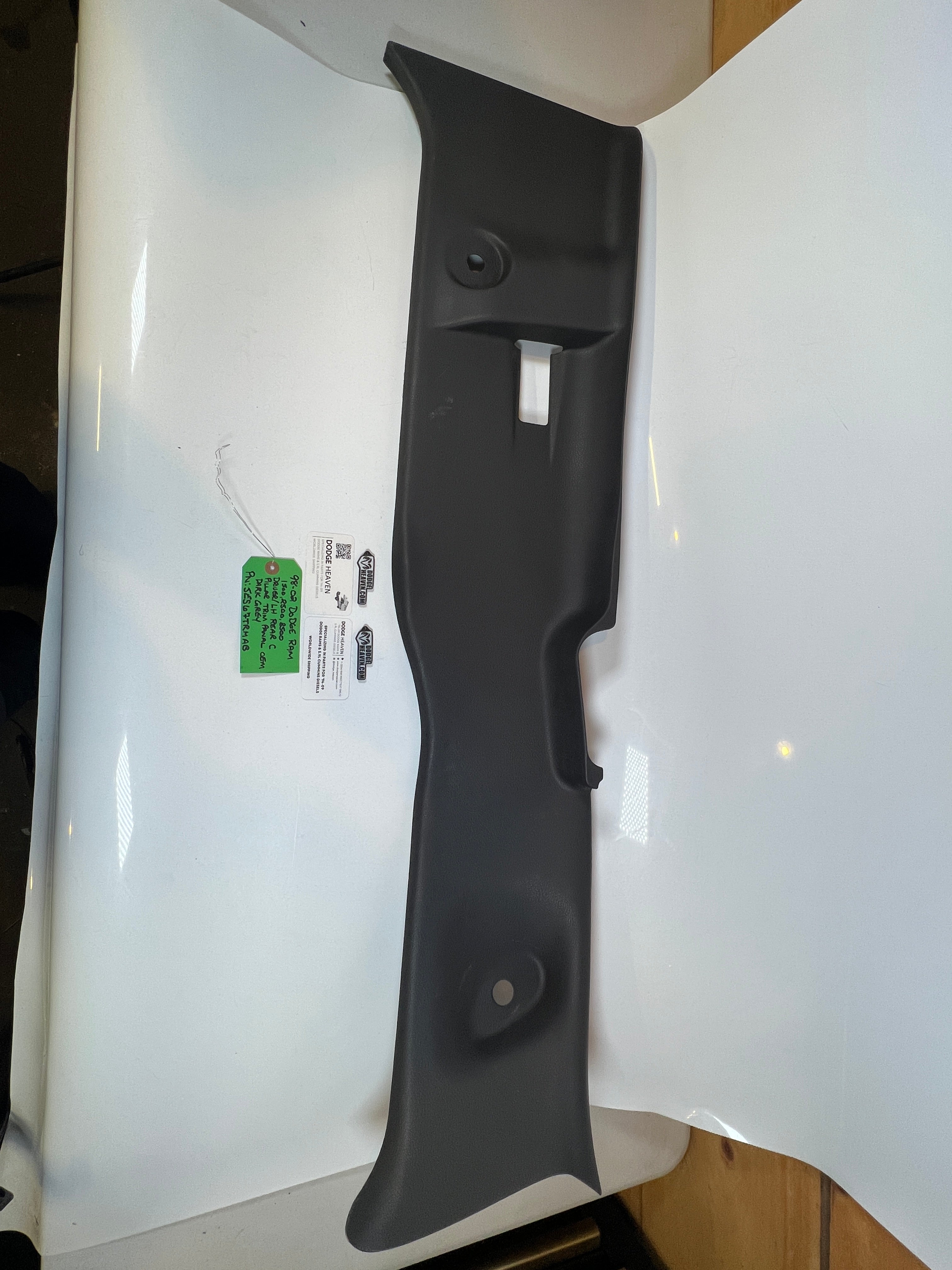 1998-2002 Dodge Ram Driver LH Rear C Pillar Trim Panel EXT Cab Dark Grey