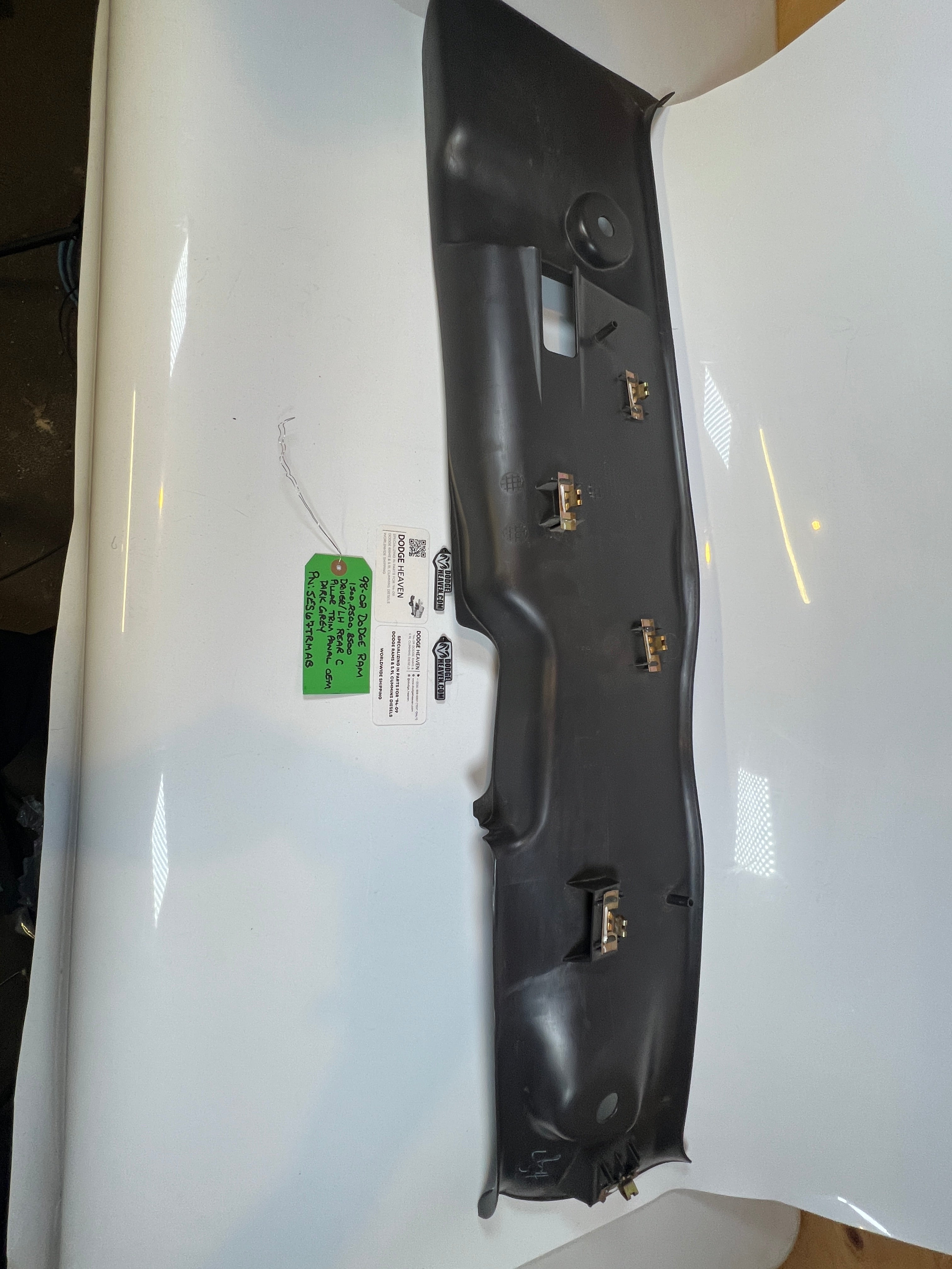 1998-2002 Dodge Ram Driver LH Rear C Pillar Trim Panel EXT Cab Dark Grey