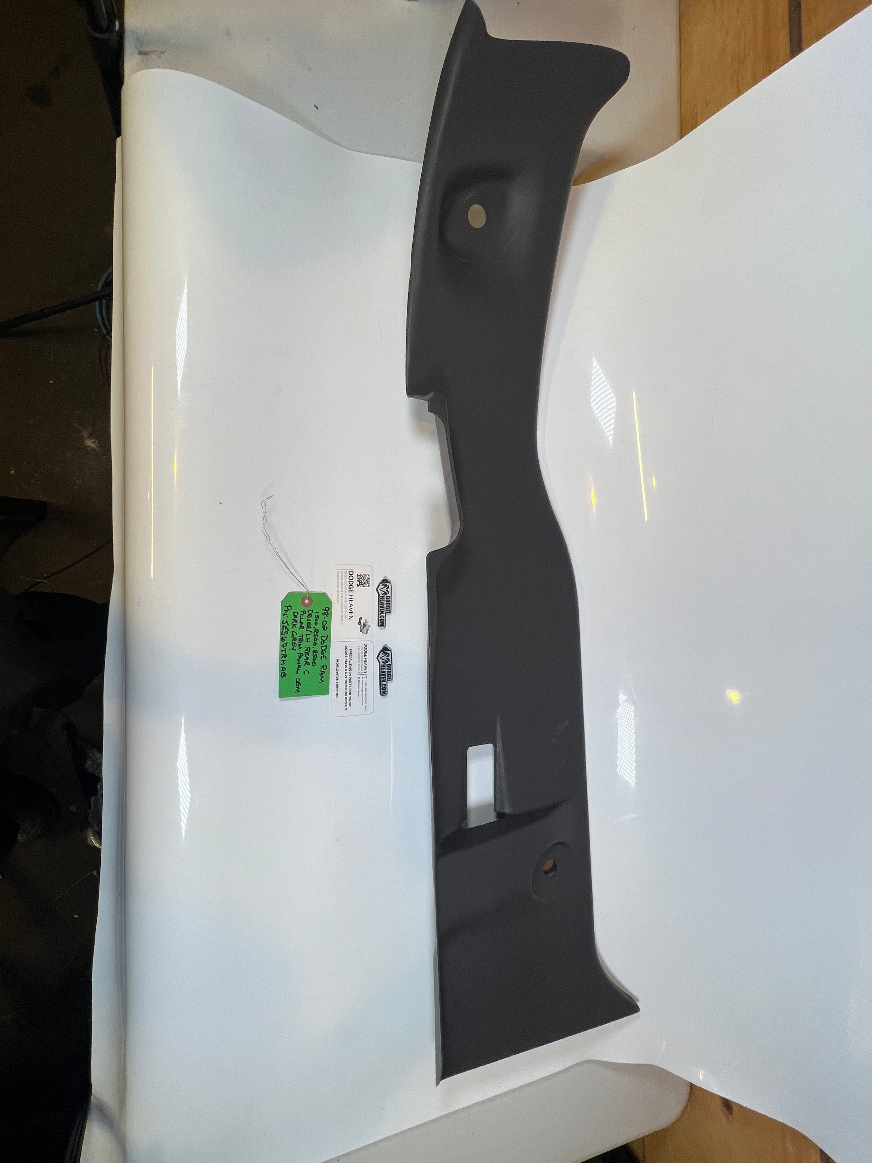 1998-2002 Dodge Ram Driver LH Rear C Pillar Trim Panel EXT Cab Dark Grey