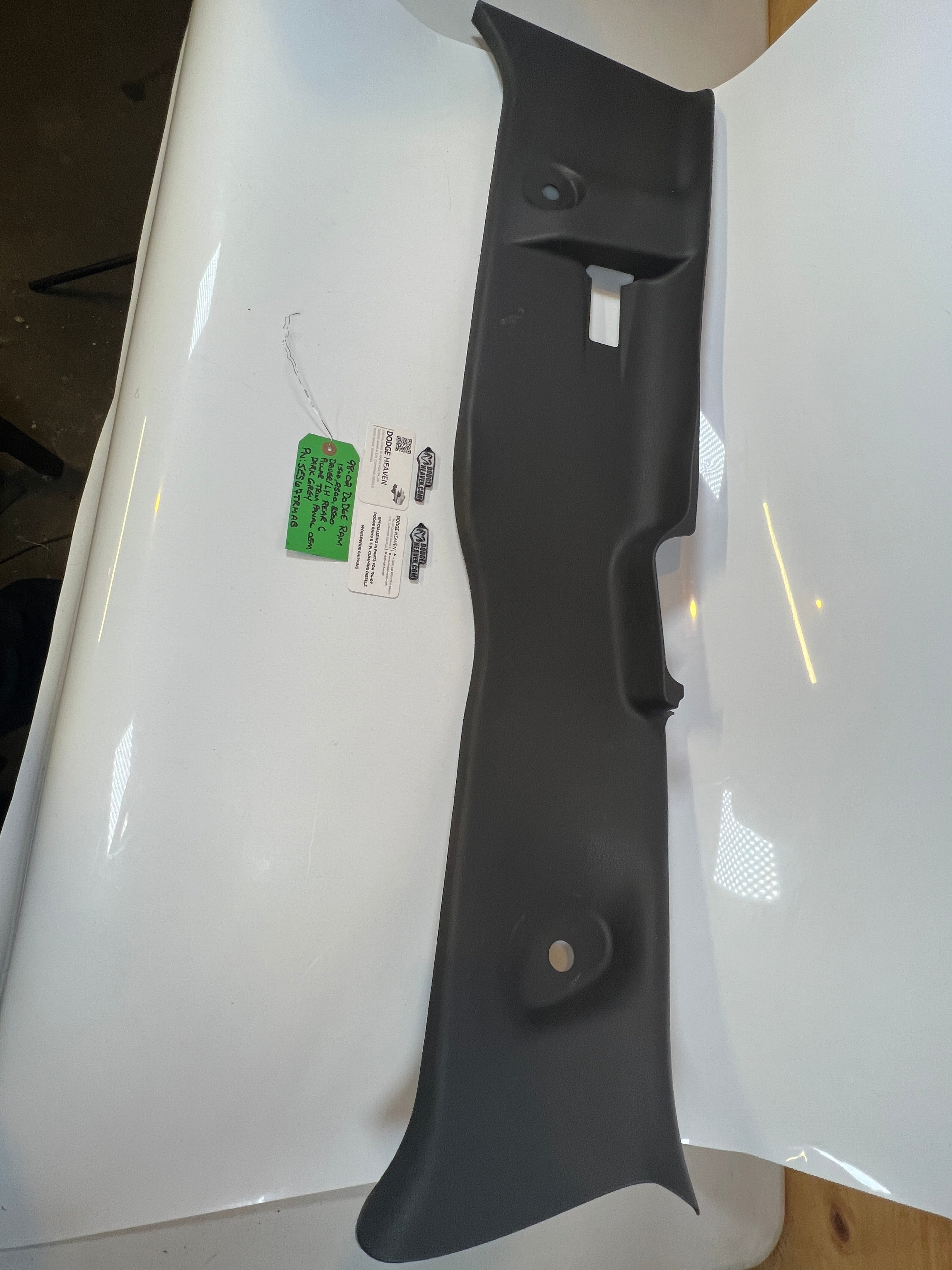 1998-2002 Dodge Ram Driver LH Rear C Pillar Trim Panel EXT Cab Dark Grey