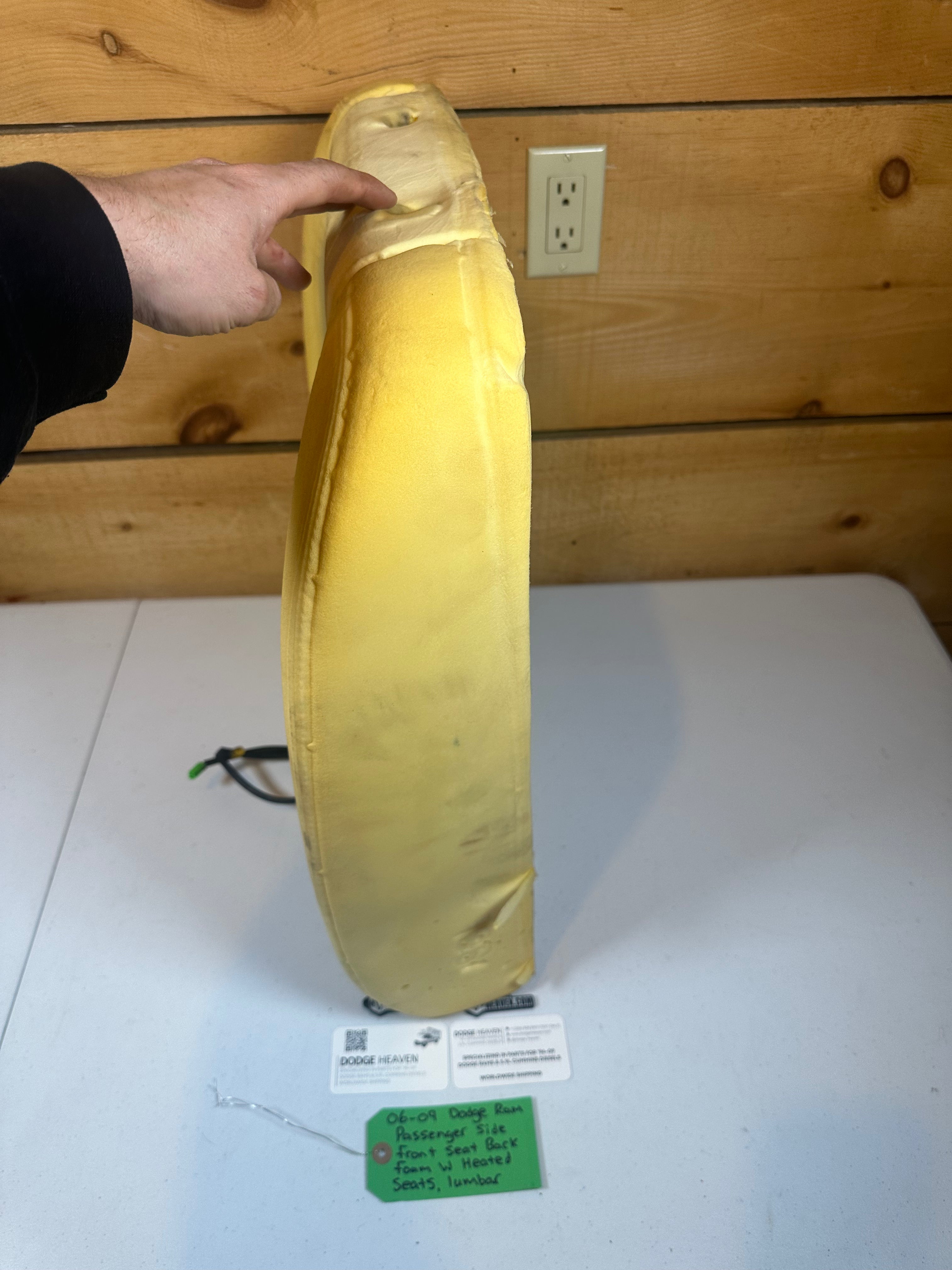 2006-2009 Dodge Ram Passenger Front Seat Back Foam Heated & Lumbar