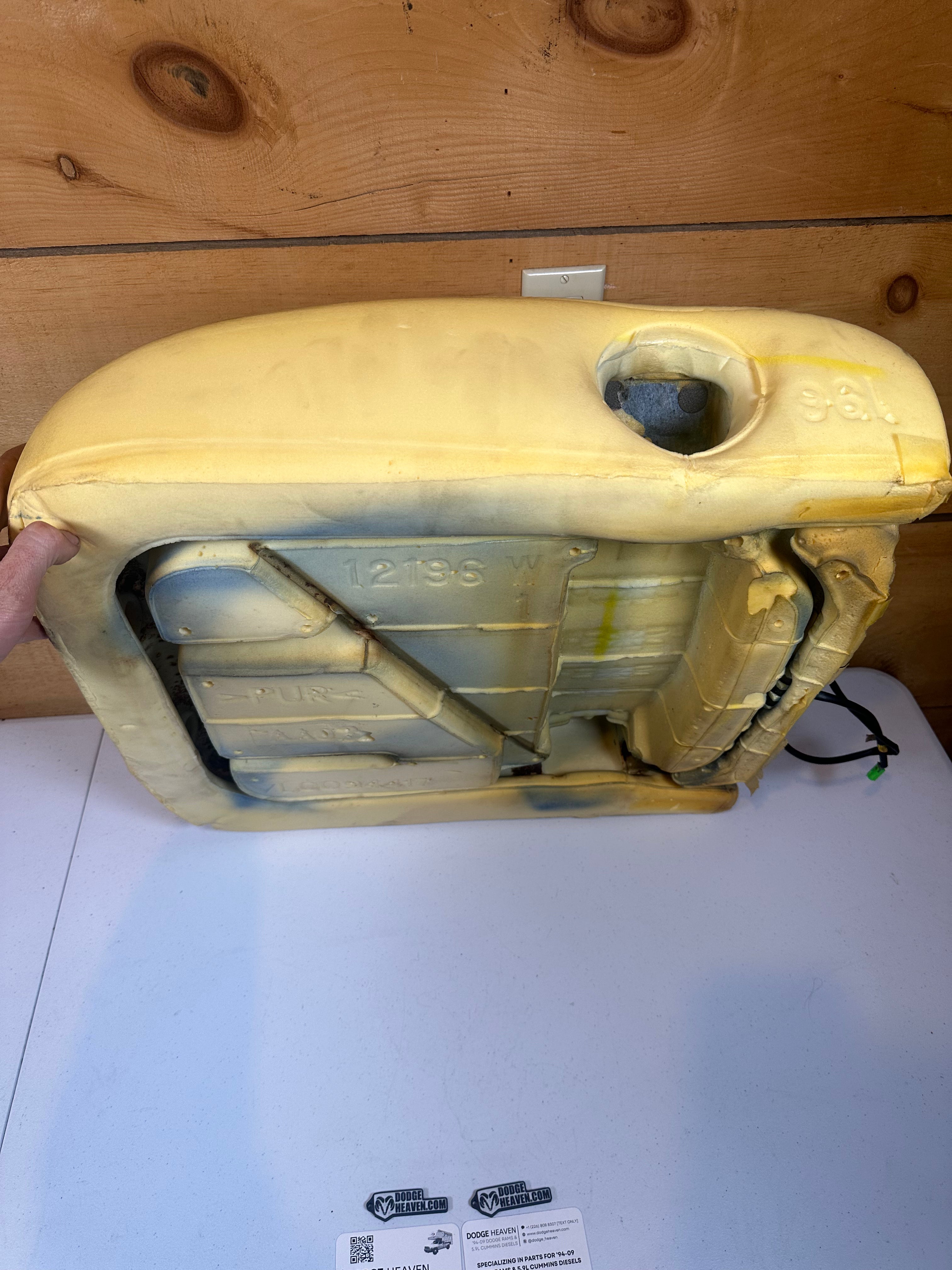 2006-2009 Dodge Ram Passenger Front Seat Back Foam Heated & Lumbar