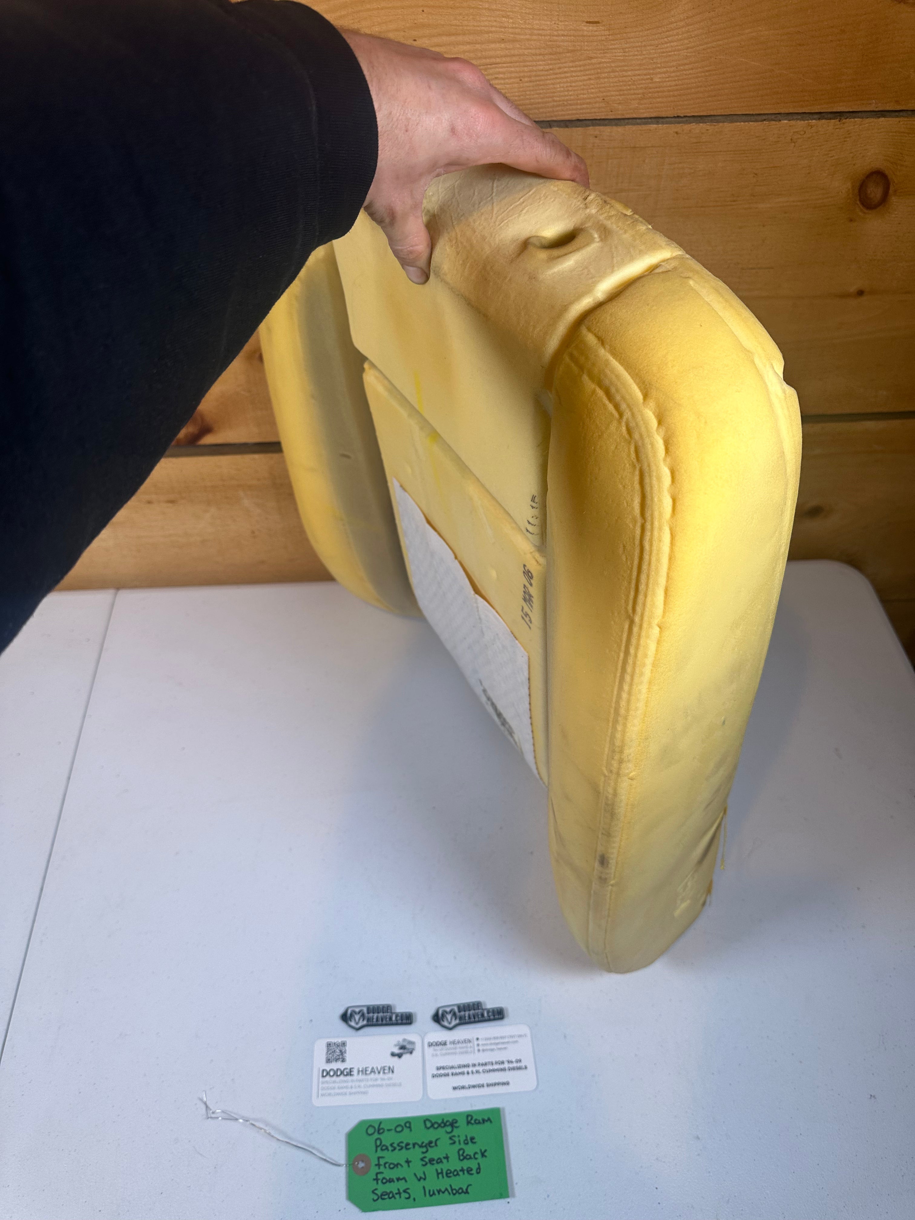 2006-2009 Dodge Ram Passenger Front Seat Back Foam Heated & Lumbar