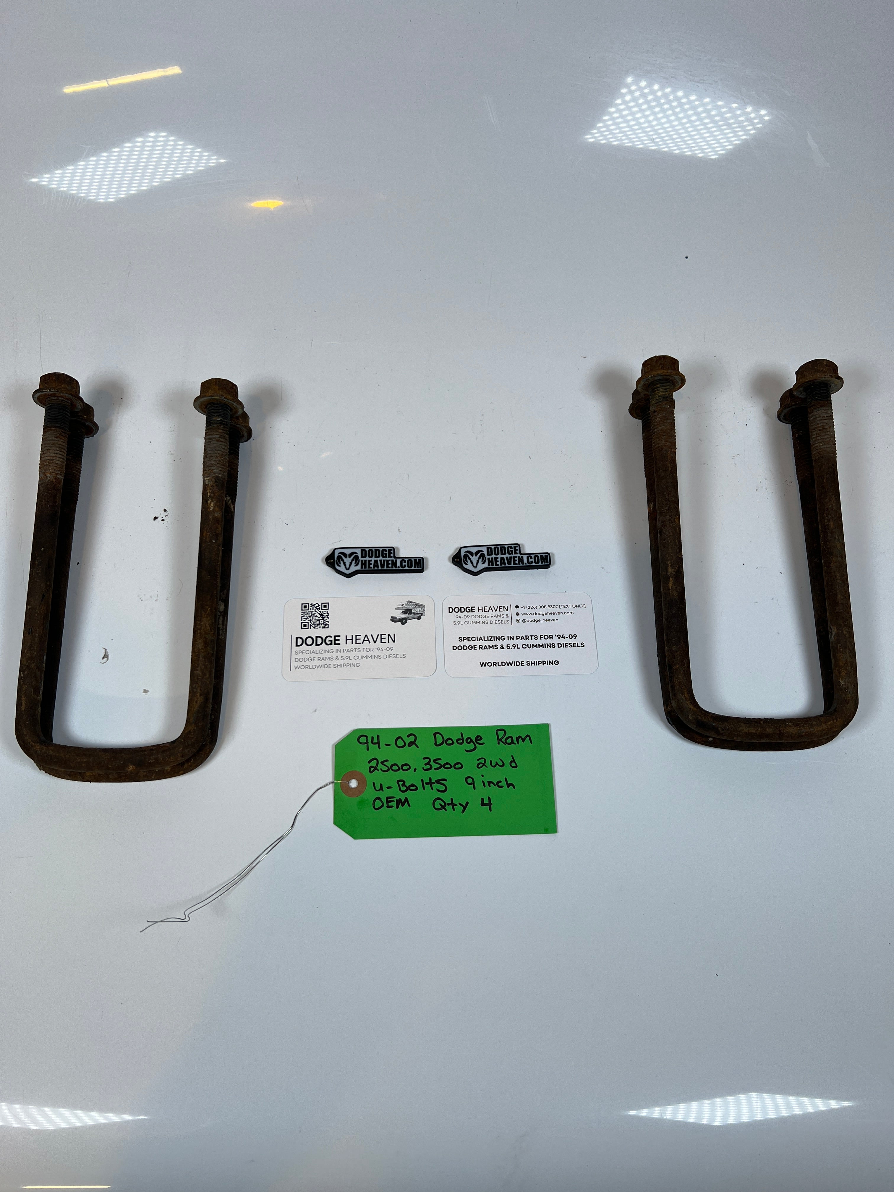 1994-2002 Dodge Ram 2500 3500 2WD U-Bolts 9 Inch Length Qty 4