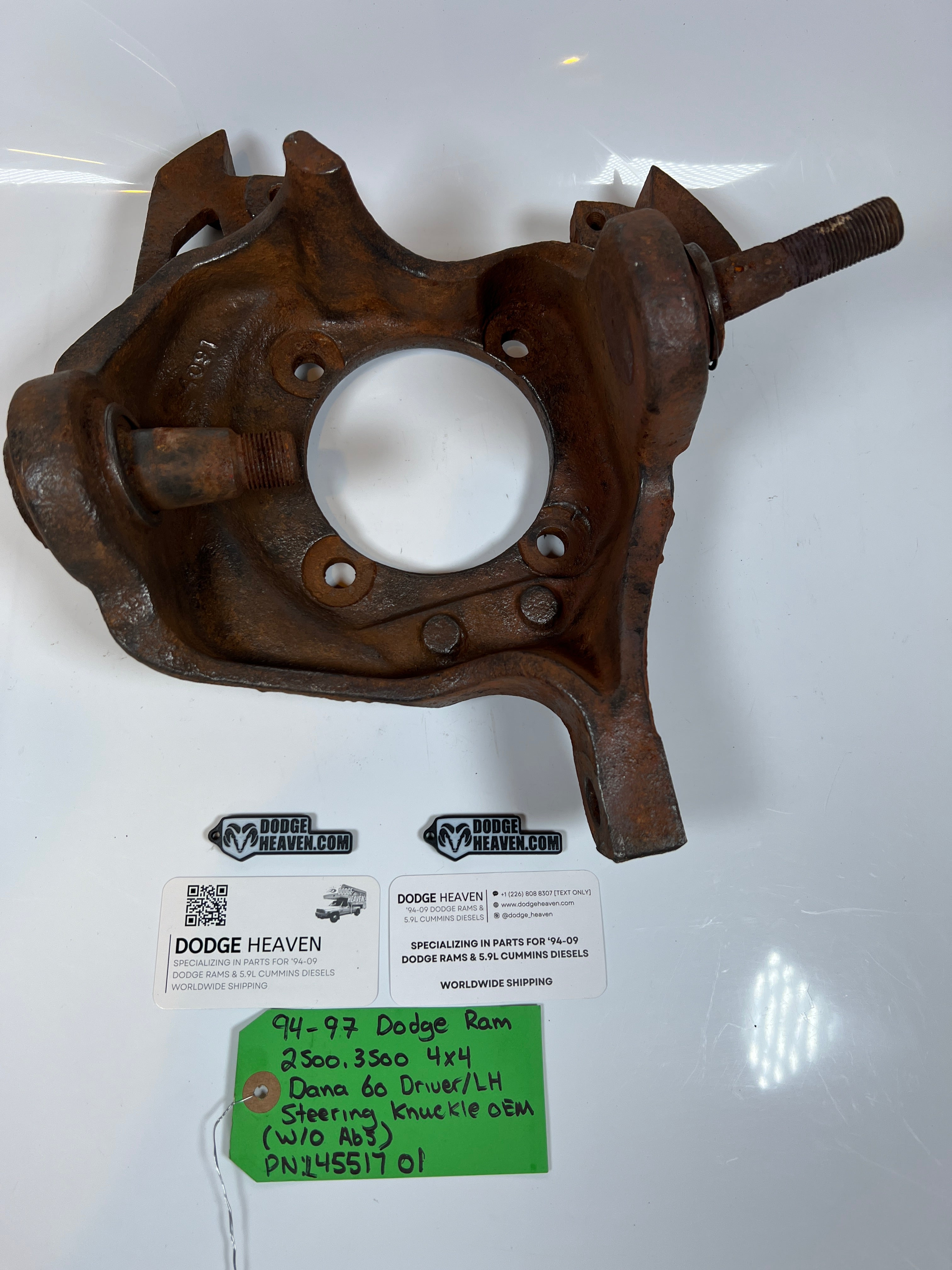 1994-1997 Dodge Ram 2500 3500 Dana 60 4x4 Steering Knuckle Driver