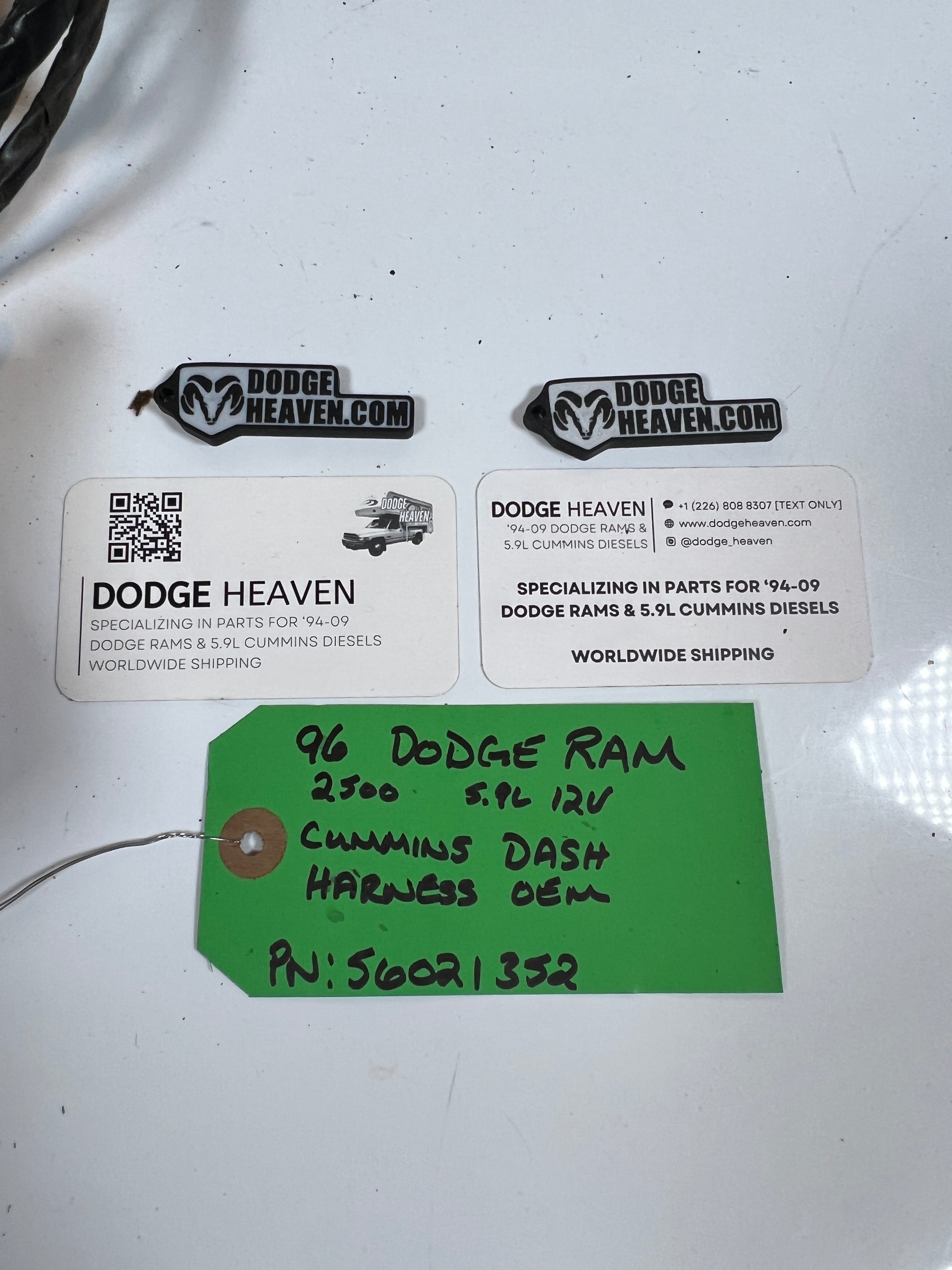 1996-1996 Dodge Ram 2500 3500 5.9l Cummins Dash Wiring Harness OEM