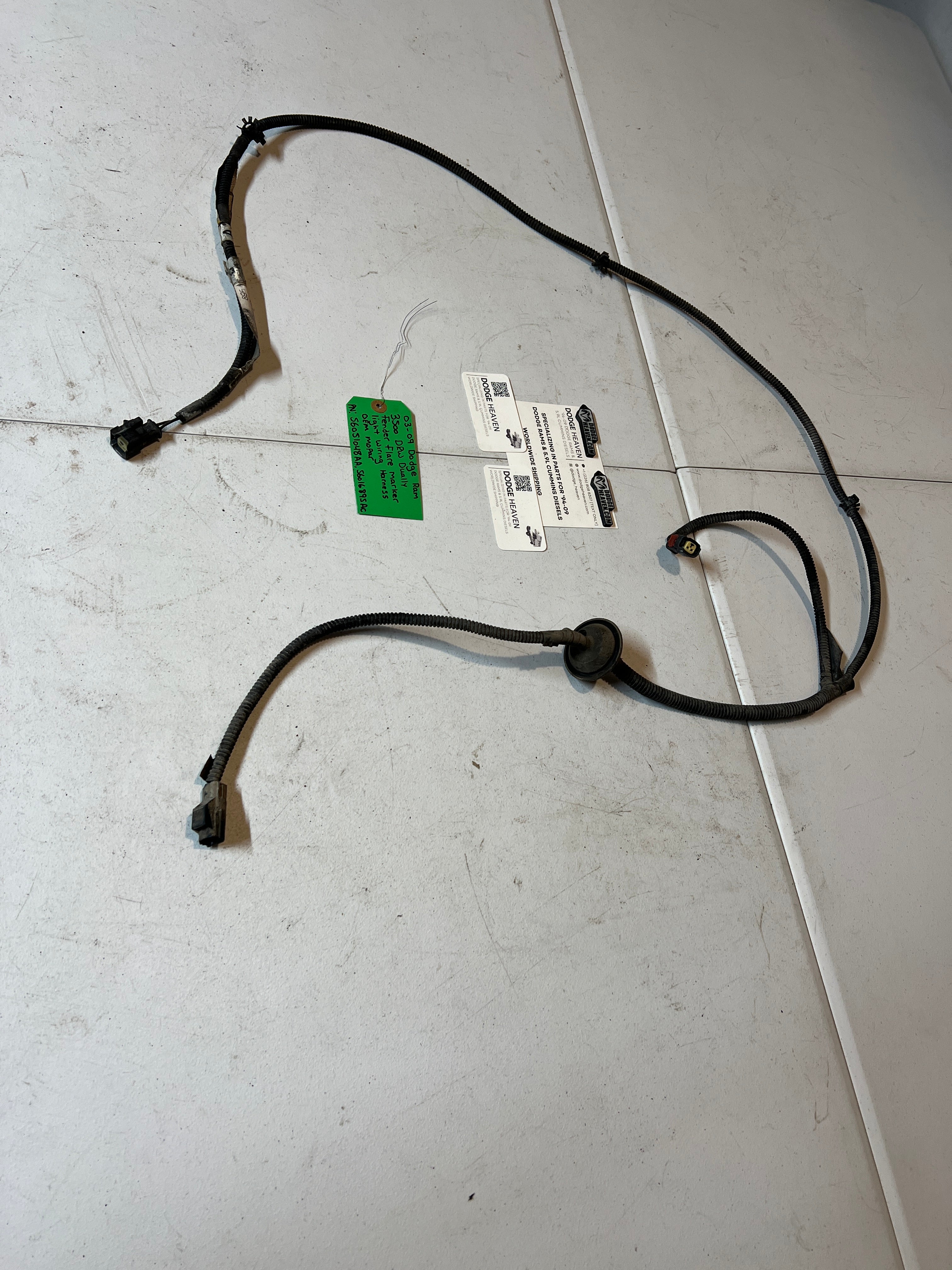 2003-2009 Dodge Ram 3500 Dually fender Light Wiring Harness
