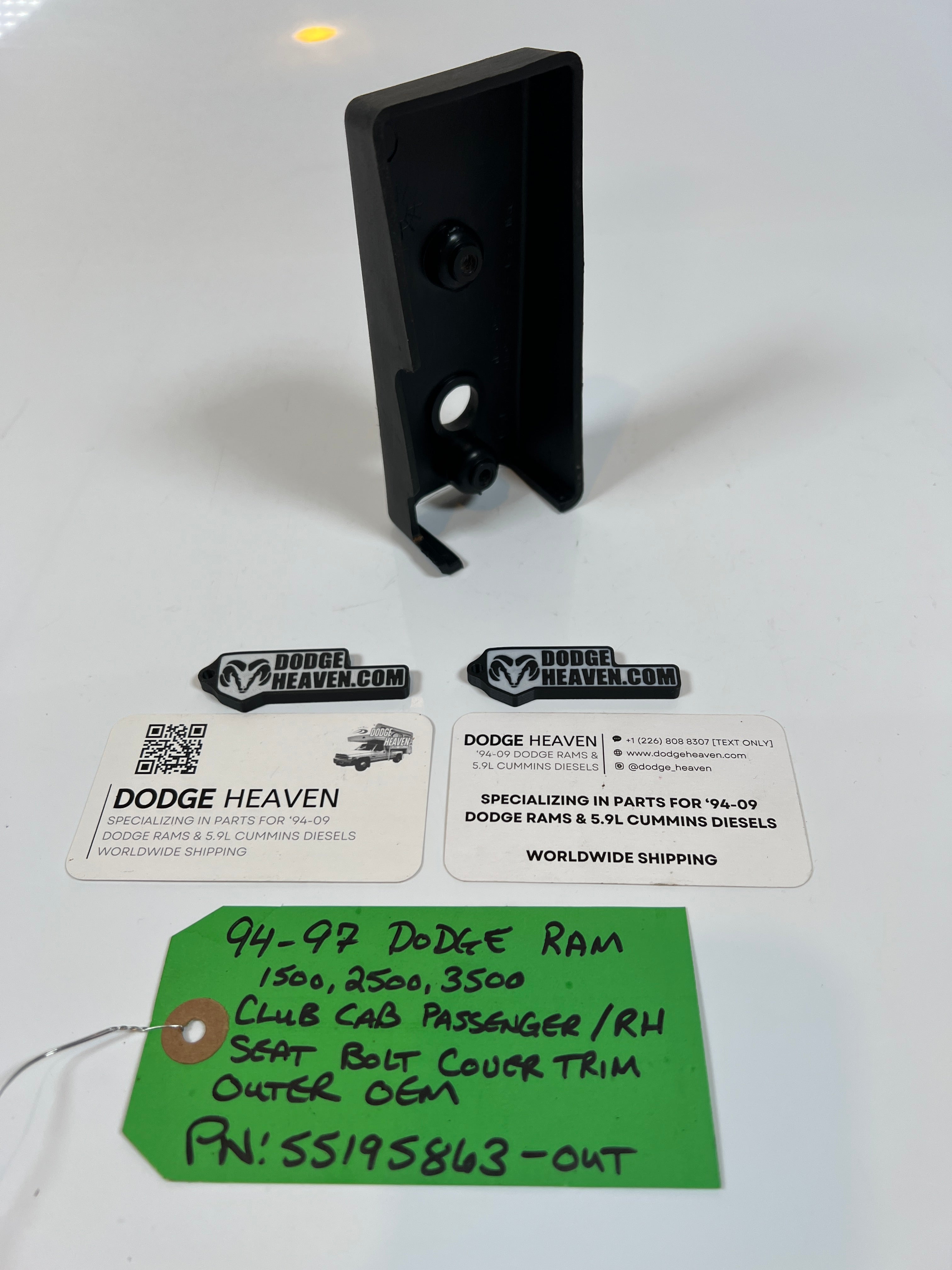 1994-1997 Dodge Ram Club Cab Passenger Seat Bolt Cover Inner