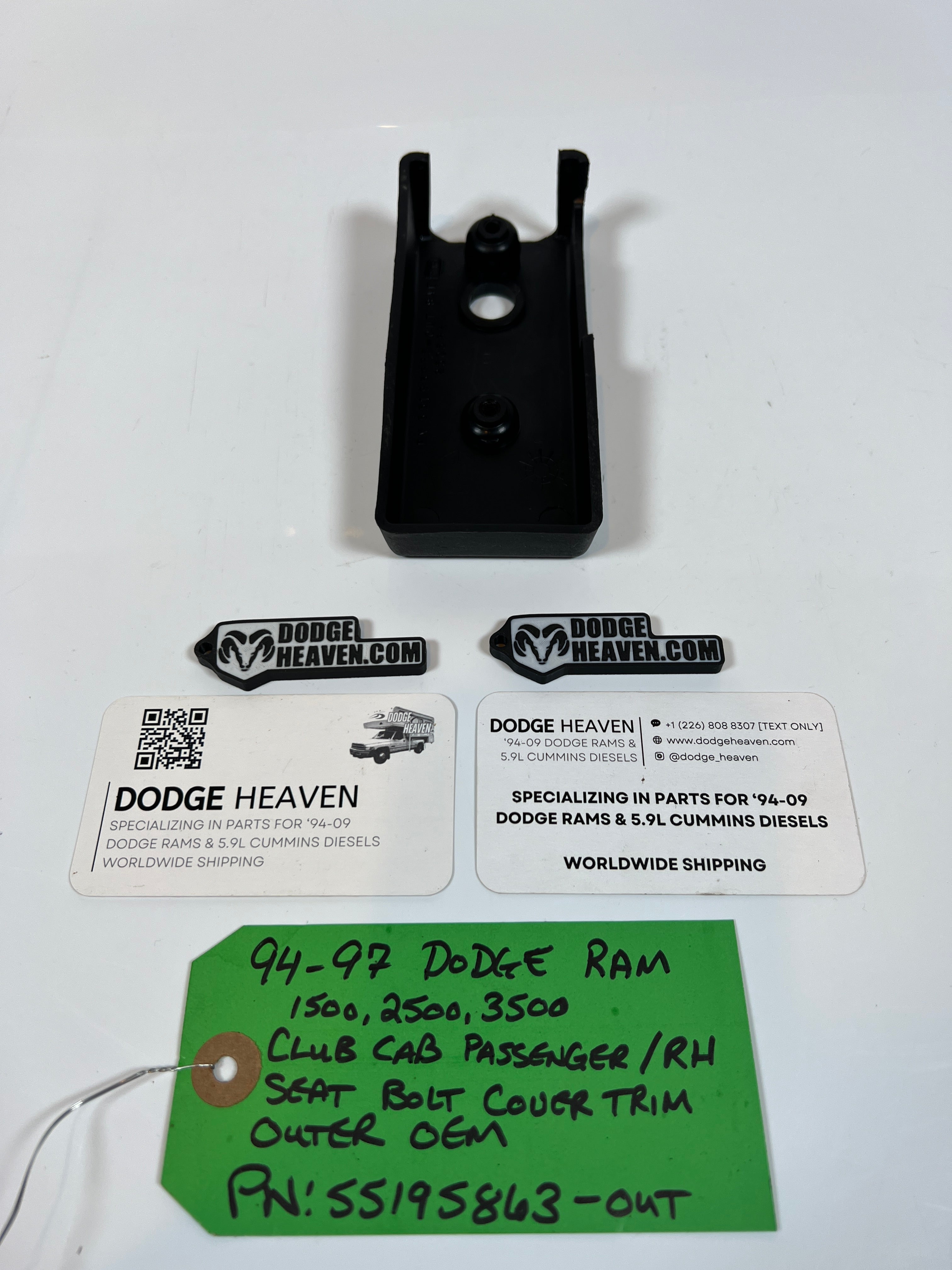 1994-1997 Dodge Ram Club Cab Passenger Seat Bolt Cover Inner