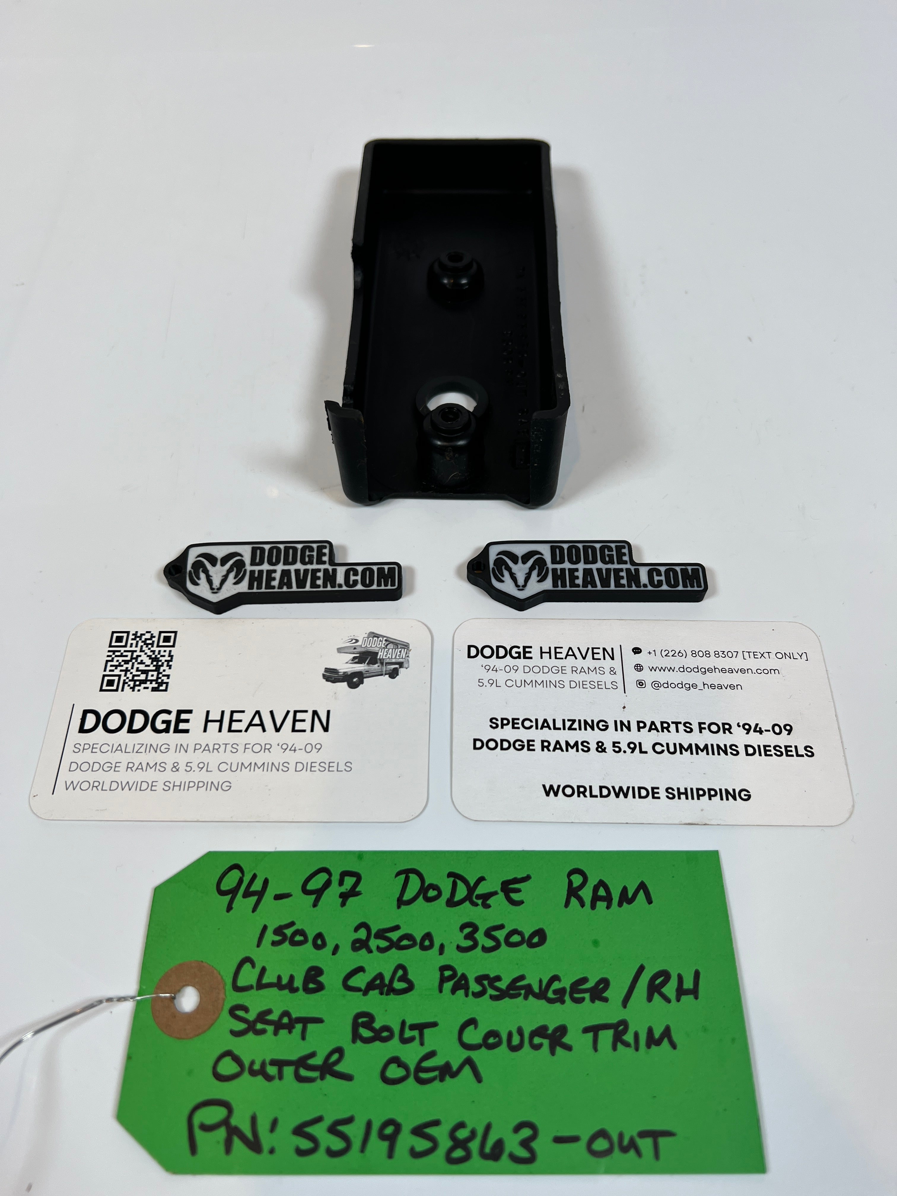 1994-1997 Dodge Ram Club Cab Passenger Seat Bolt Cover Inner