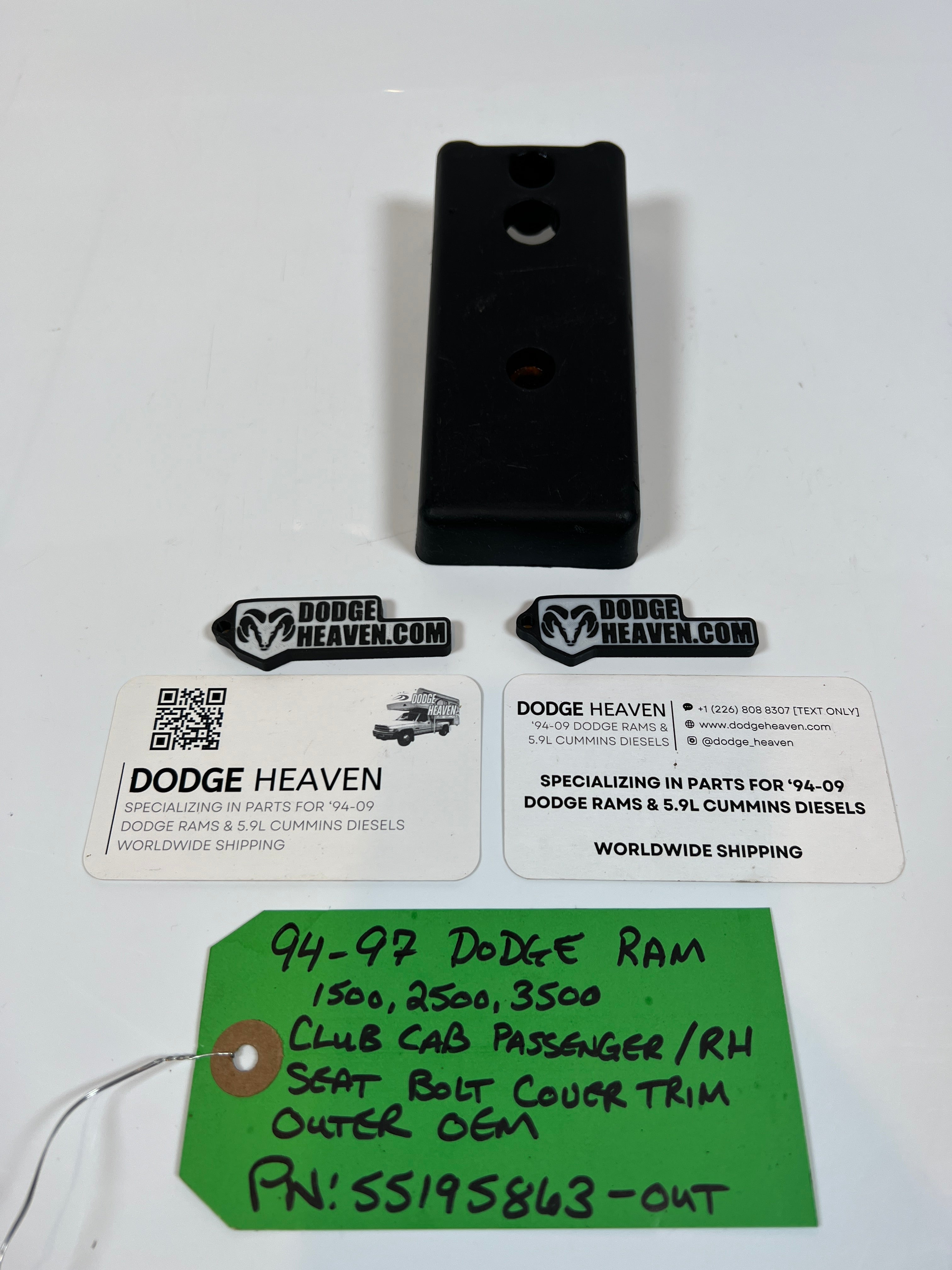 1994-1997 Dodge Ram Club Cab Passenger Seat Bolt Cover Inner