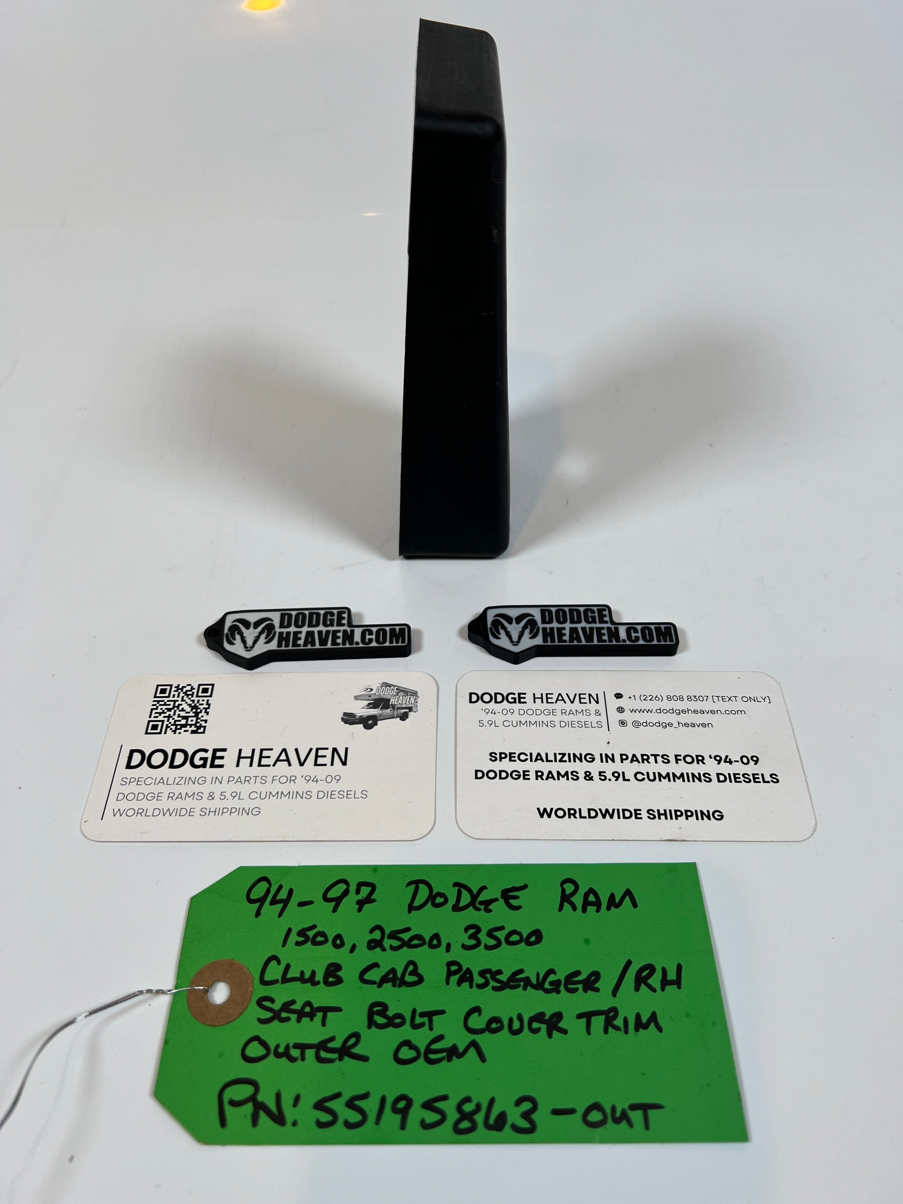 1994-1997 Dodge Ram Club Cab Passenger Seat Bolt Cover Inner