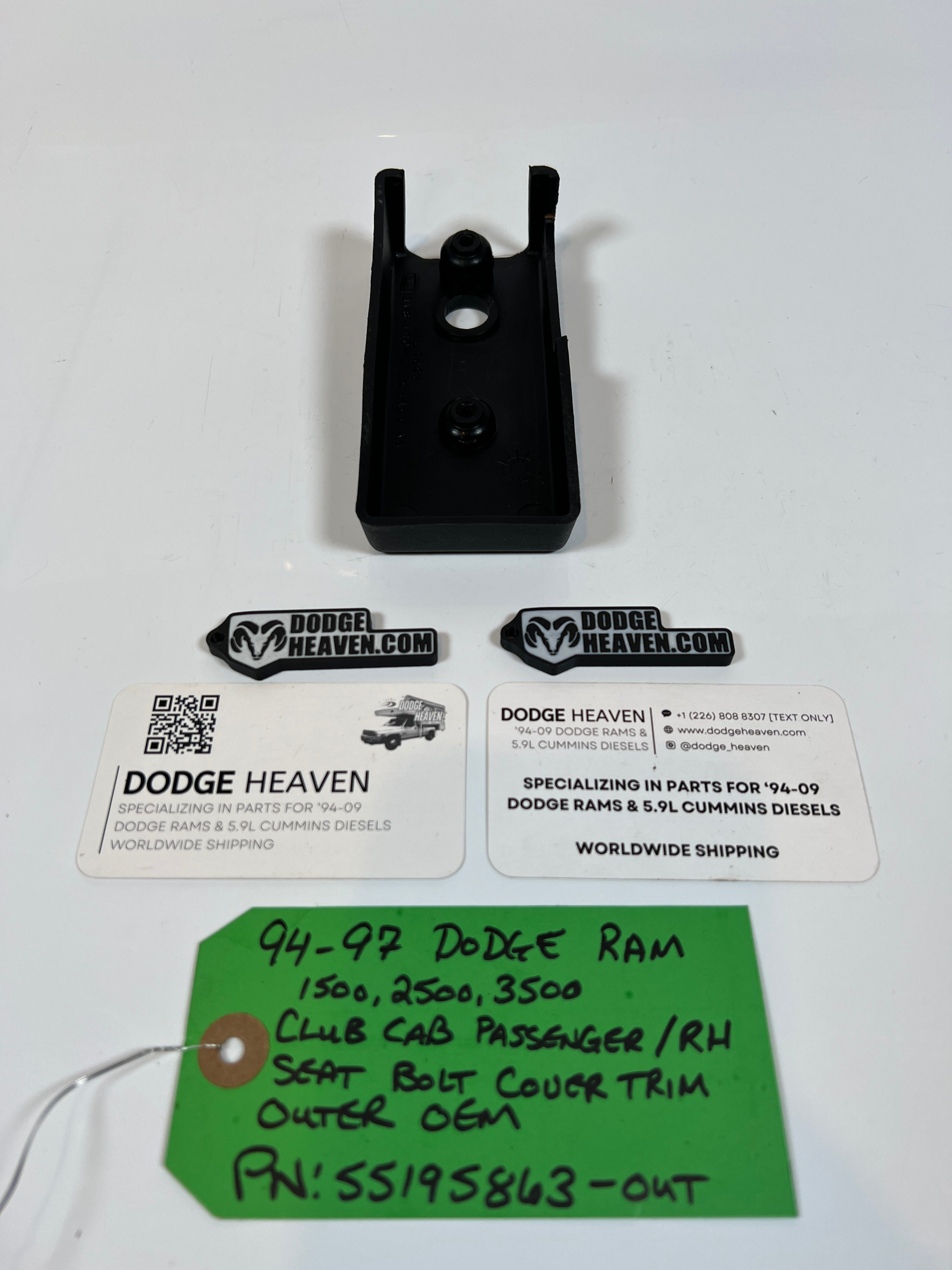 1994-1997 Dodge Ram Club Cab Passenger Seat Bolt Cover Inner