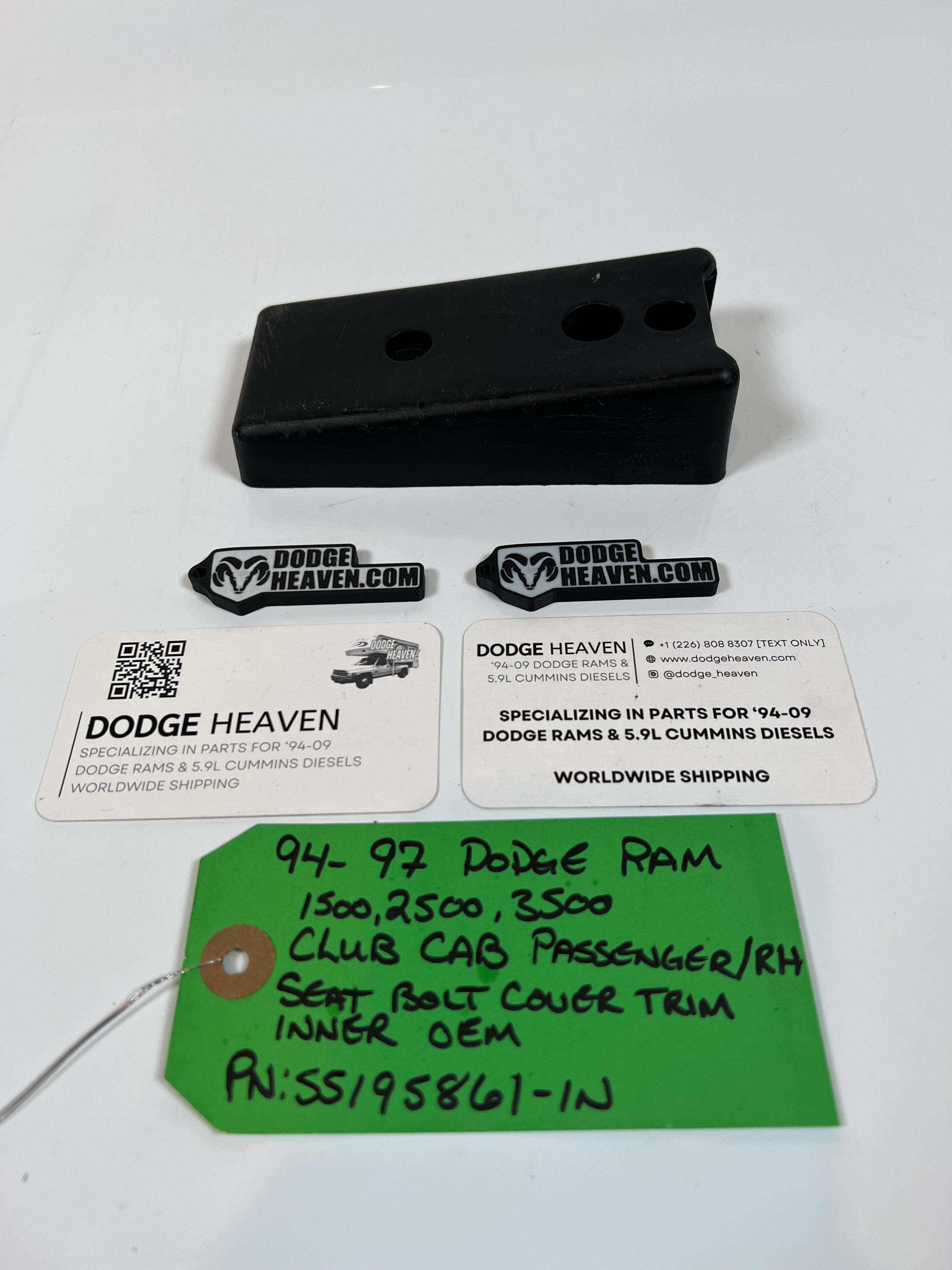 1994-1997 Dodge Ram Club Cab Passenger Seat Bolt Cover Outer