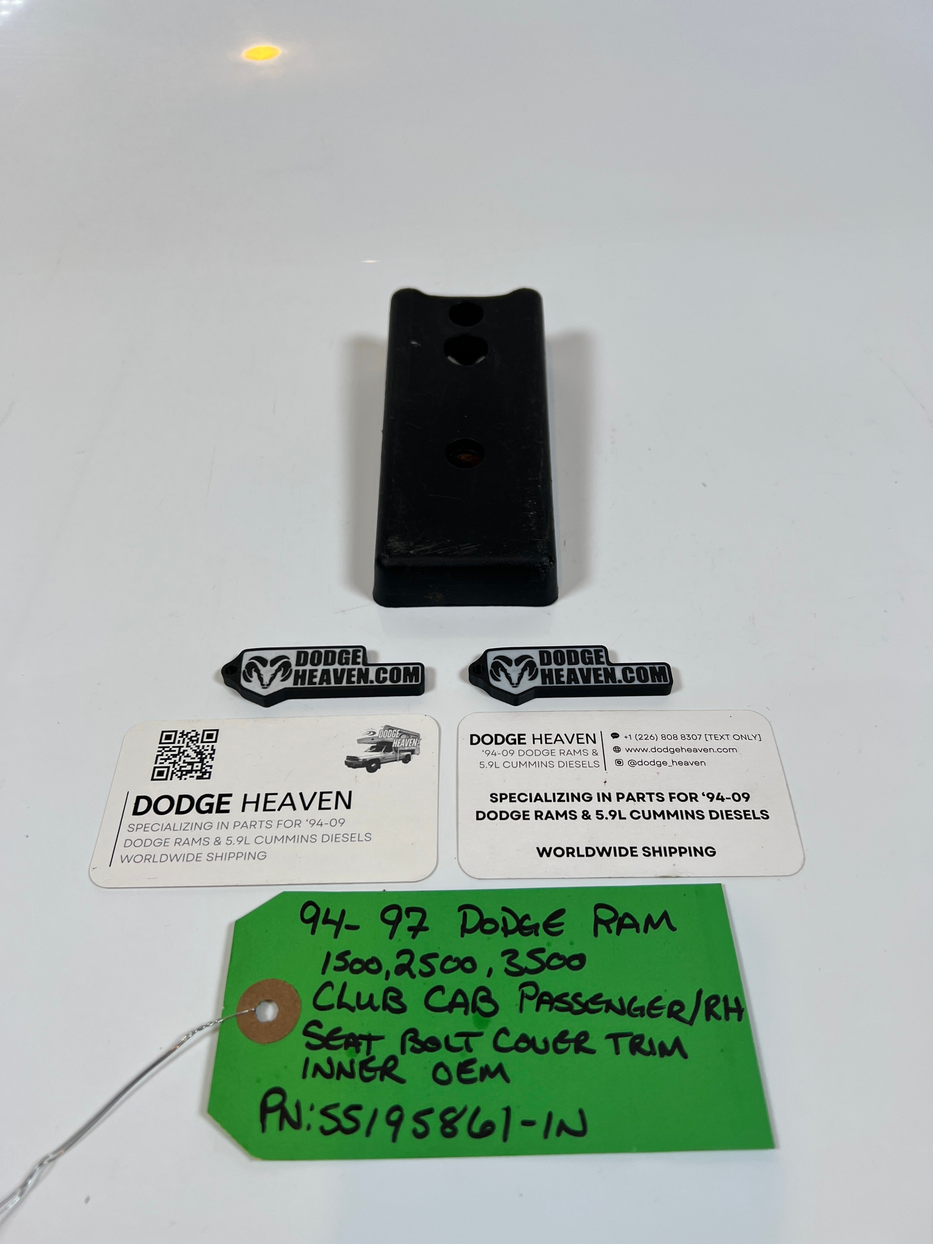 1994-1997 Dodge Ram Club Cab Passenger Seat Bolt Cover Outer