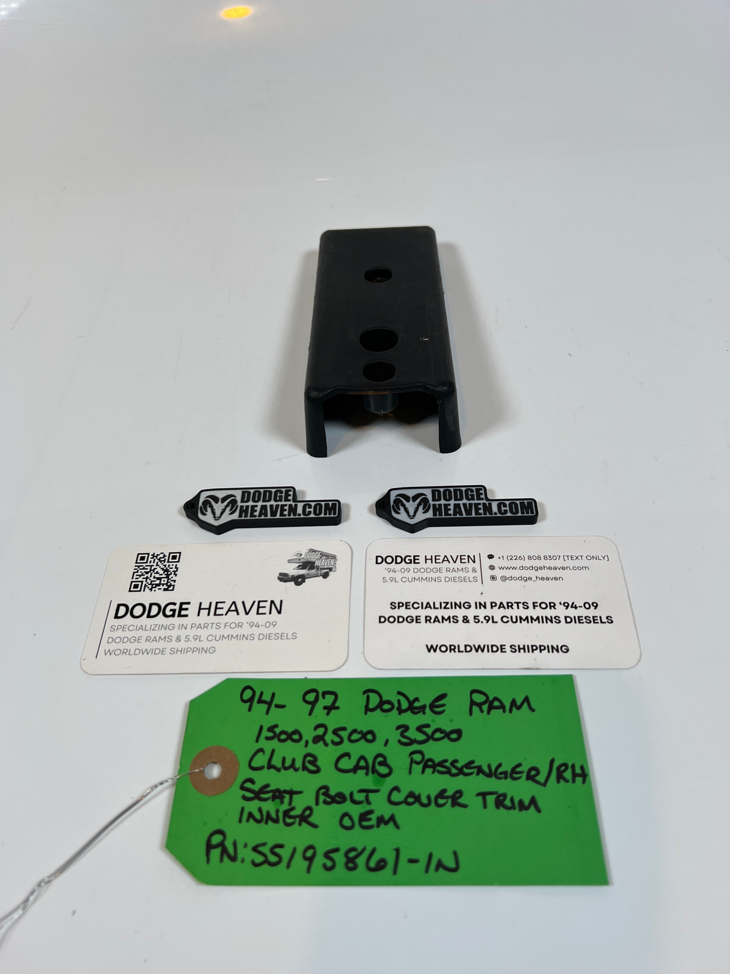 1994-1997 Dodge Ram Club Cab Passenger Seat Bolt Cover Outer