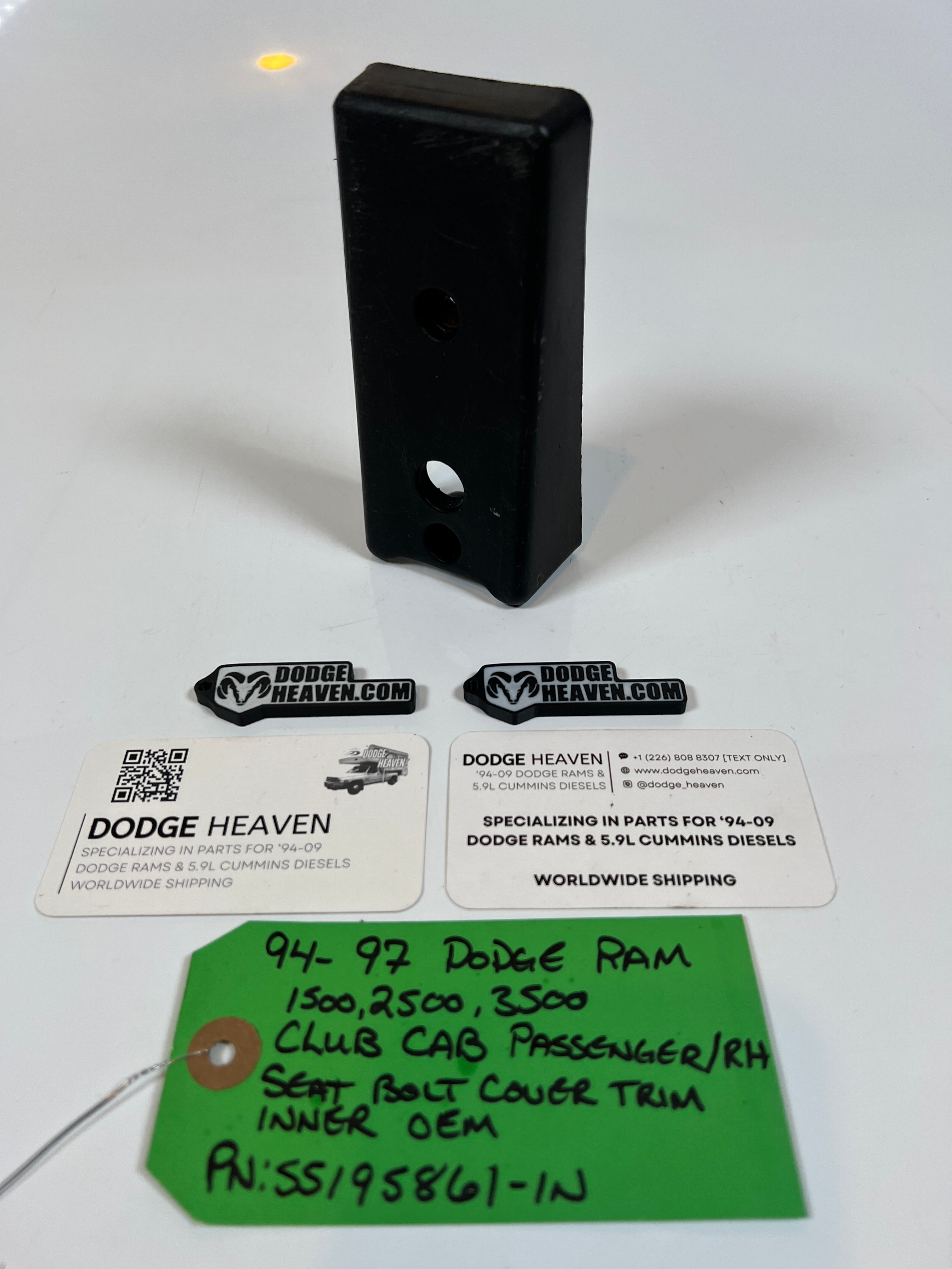 1994-1997 Dodge Ram Club Cab Passenger Seat Bolt Cover Outer