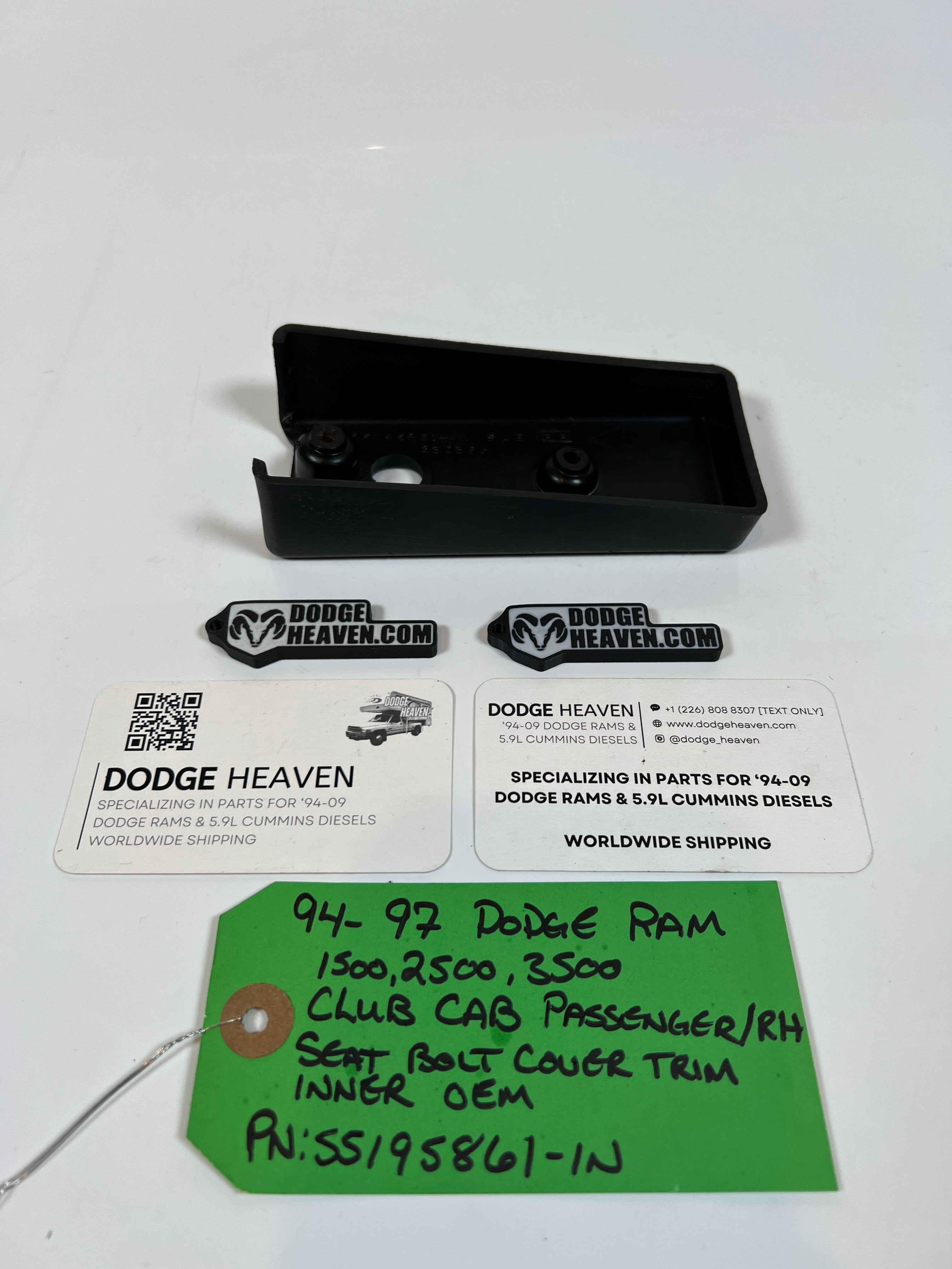 1994-1997 Dodge Ram Club Cab Passenger Seat Bolt Cover Outer