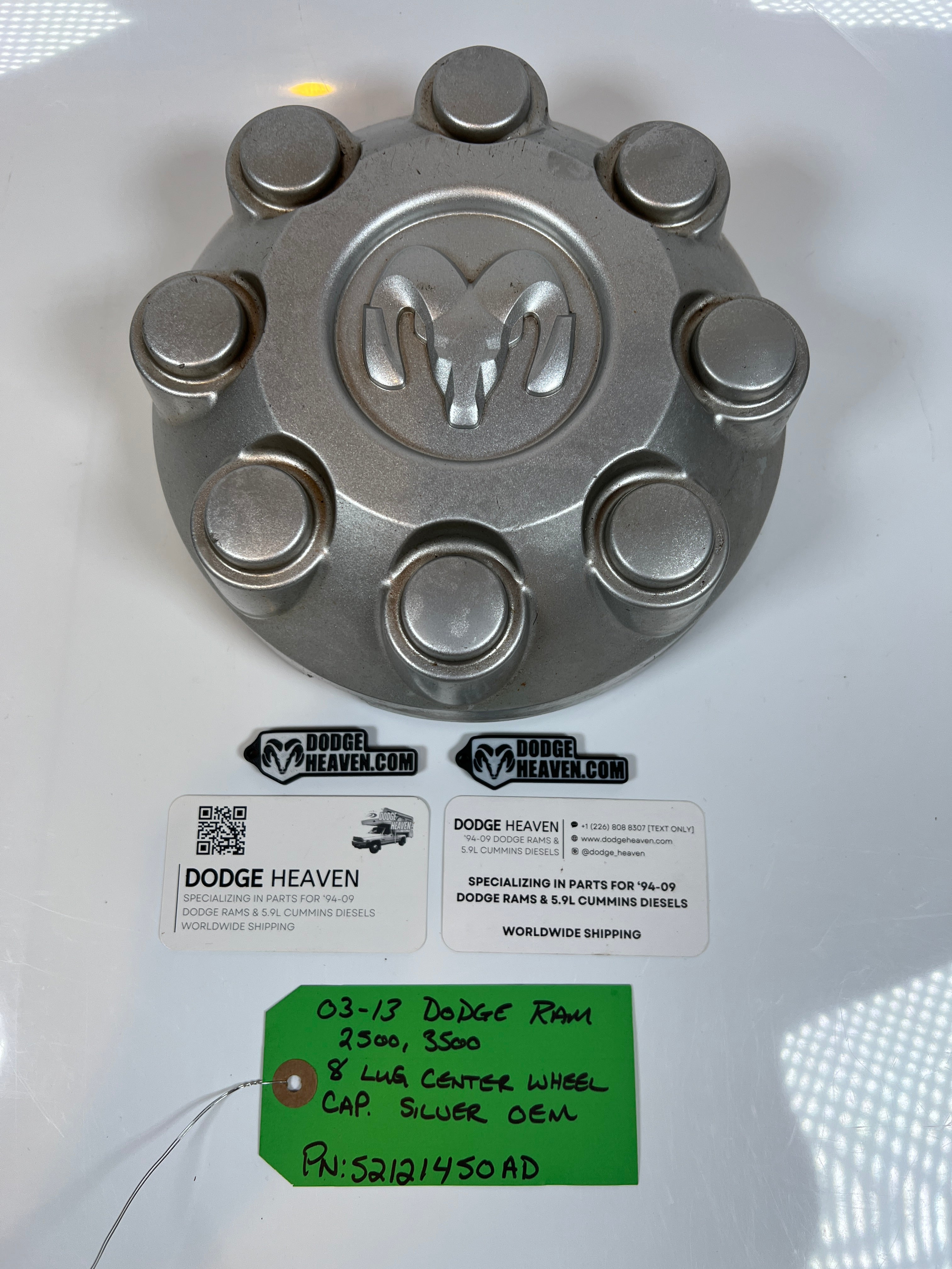 2003-2013 Dodge Ram 2500 3500 8 Lug Wheel Center Cap Silver