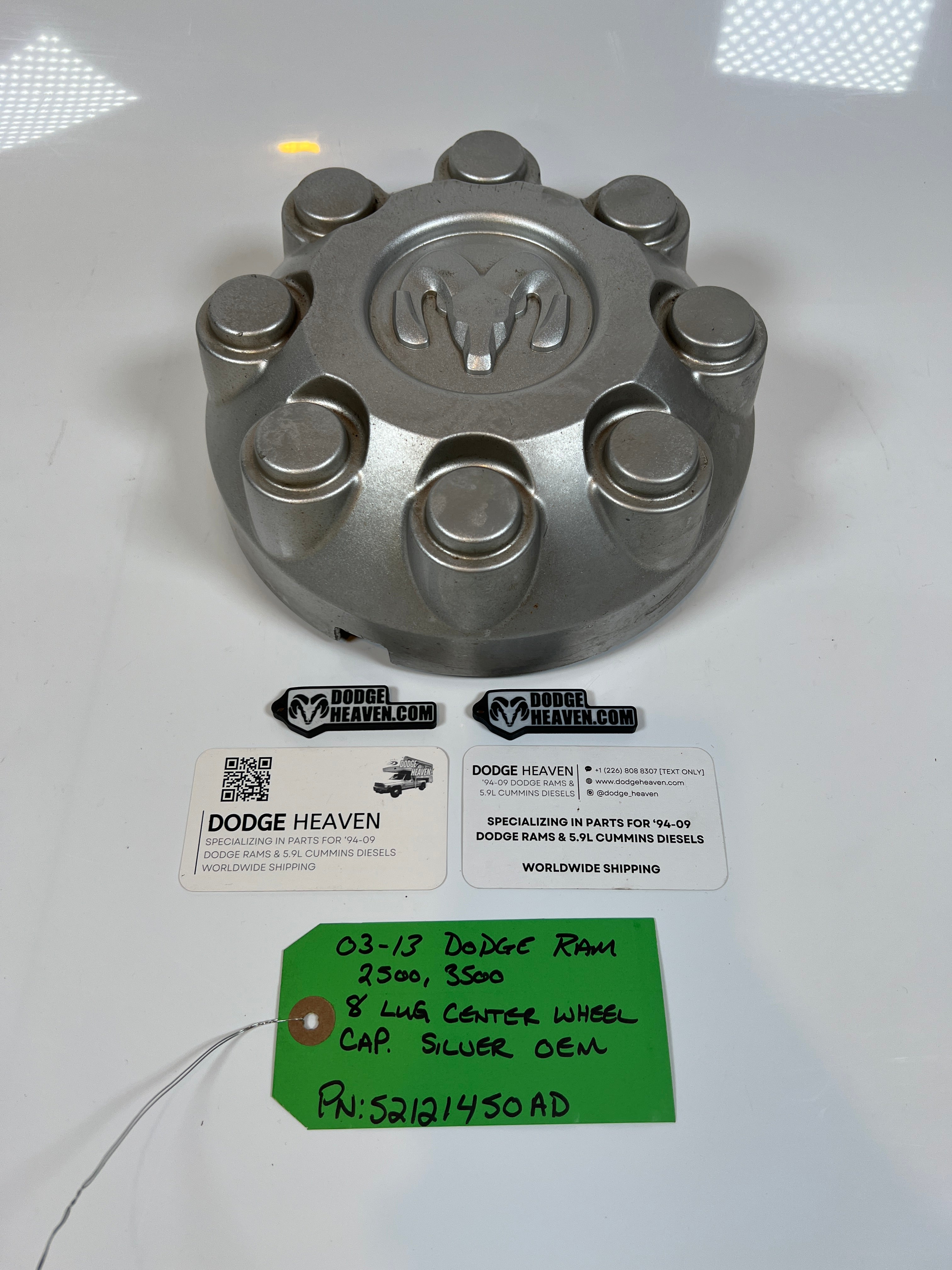2003-2013 Dodge Ram 2500 3500 8 Lug Wheel Center Cap Silver
