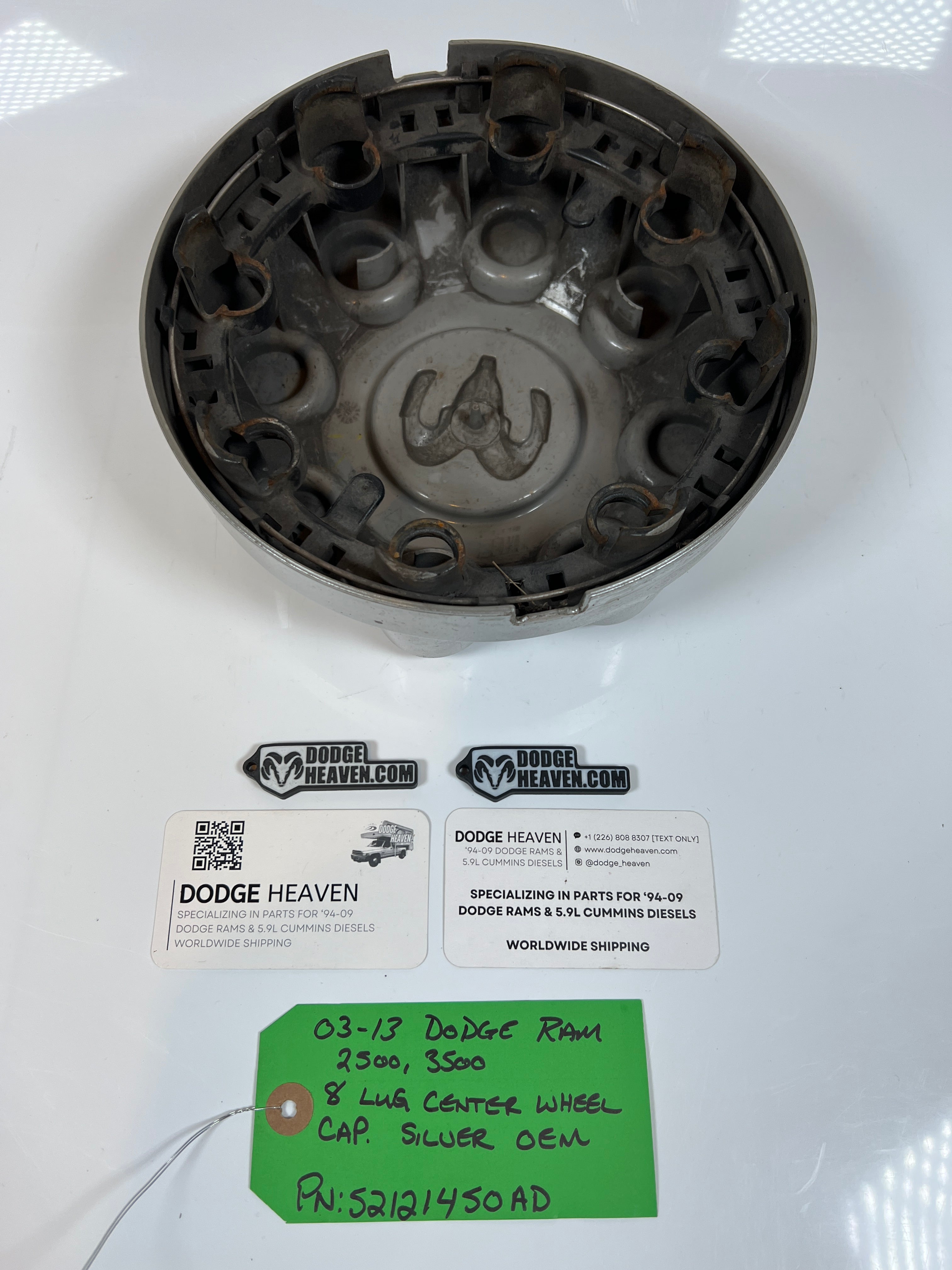 2003-2013 Dodge Ram 2500 3500 8 Lug Wheel Center Cap Silver