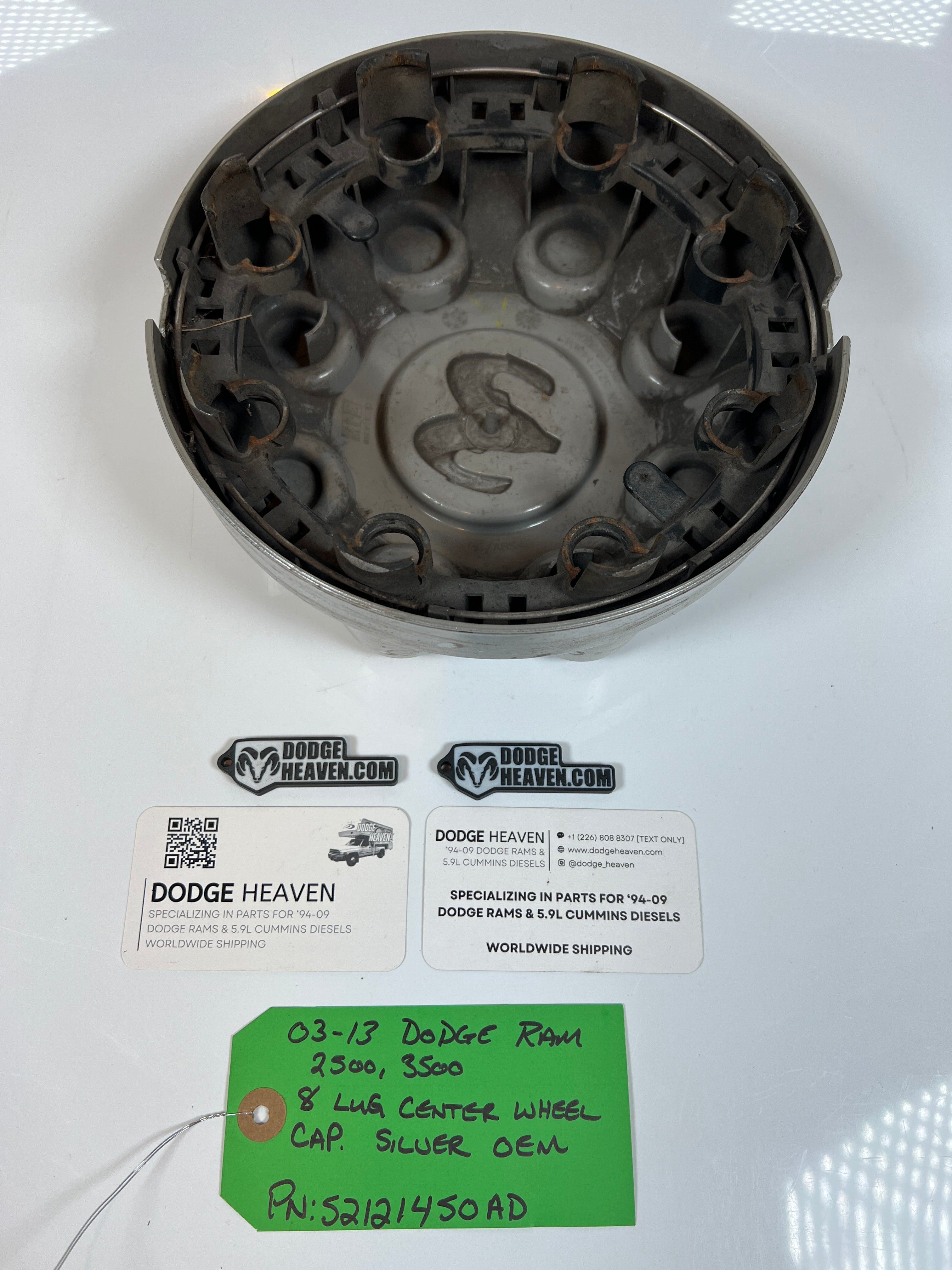 2003-2013 Dodge Ram 2500 3500 8 Lug Wheel Center Cap Silver