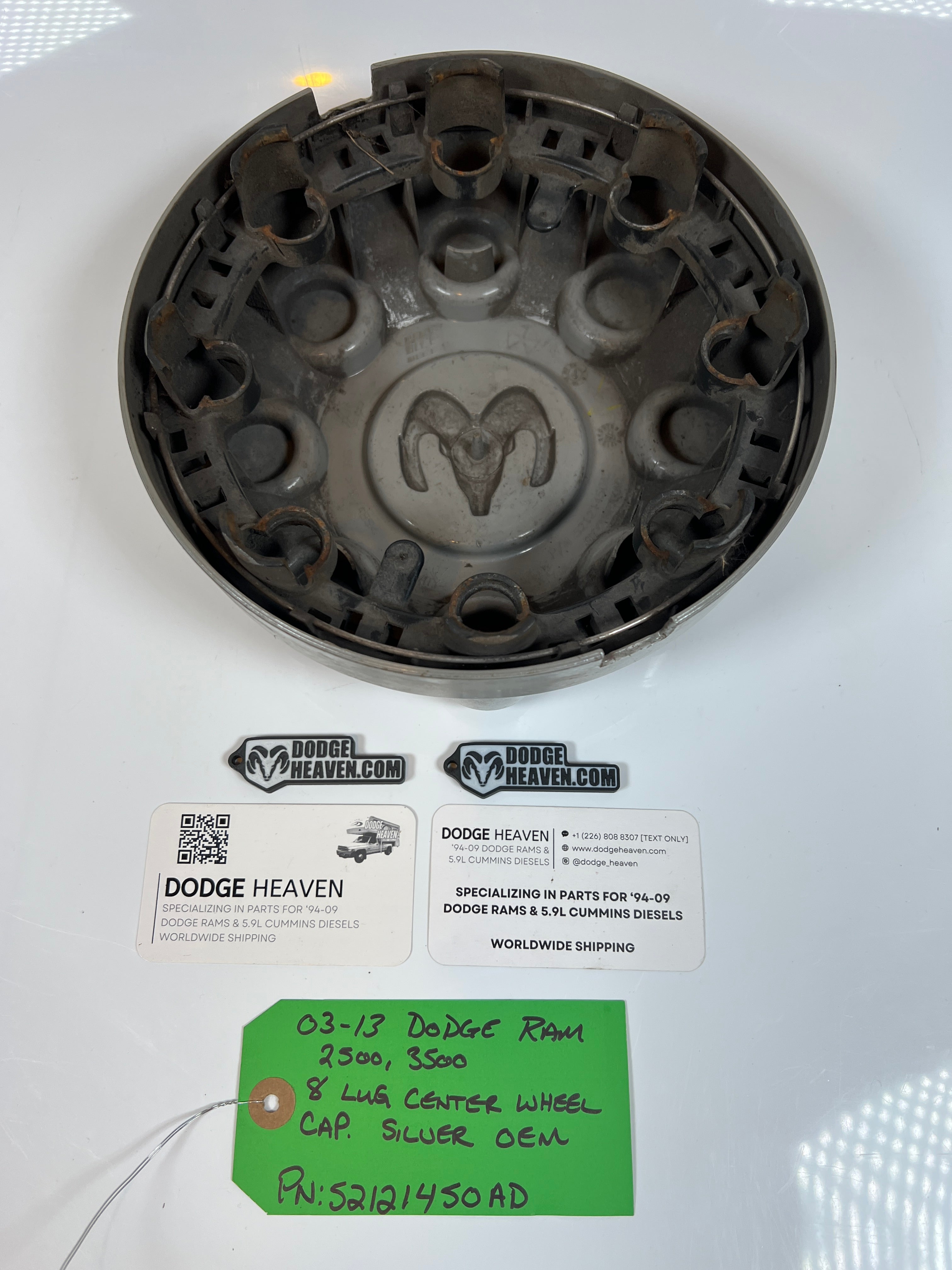 2003-2013 Dodge Ram 2500 3500 8 Lug Wheel Center Cap Silver