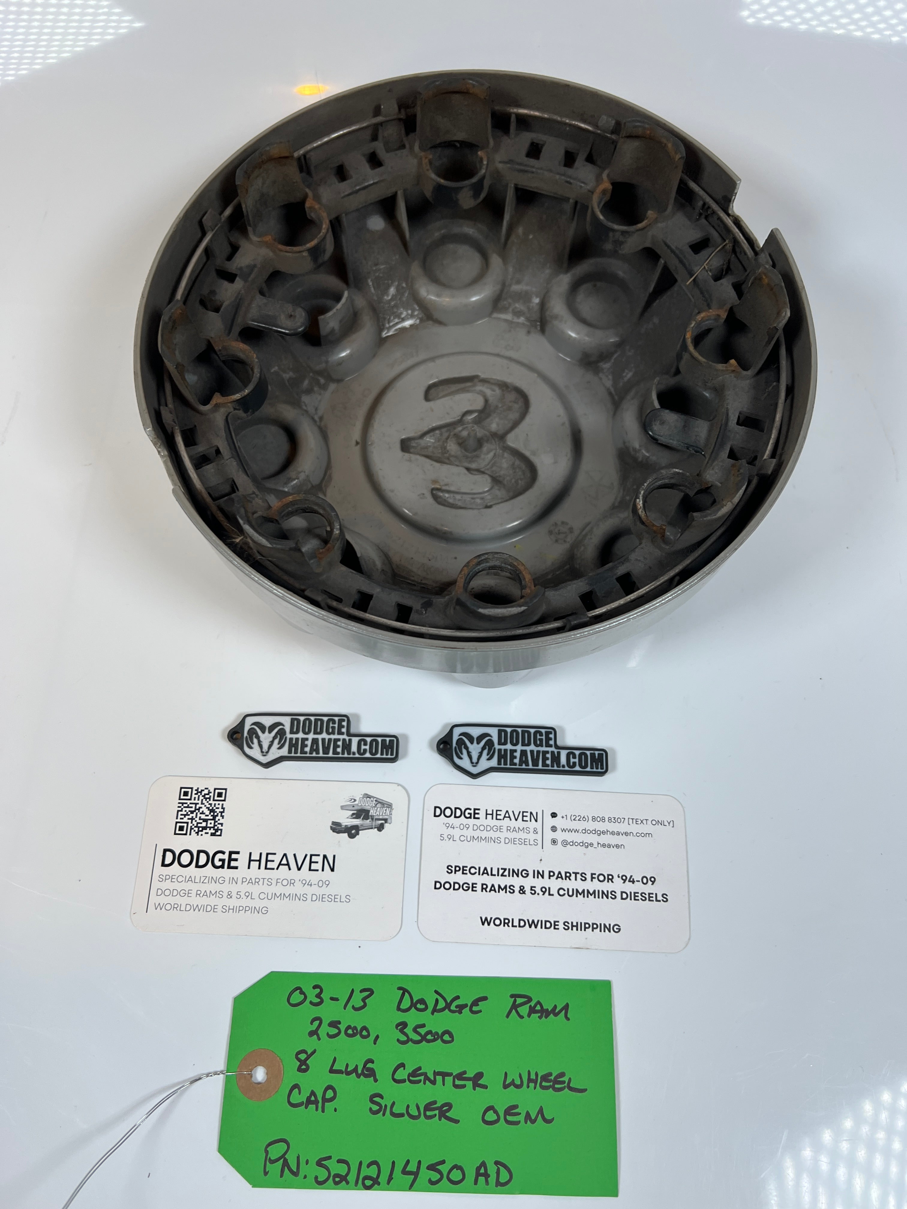 2003-2013 Dodge Ram 2500 3500 8 Lug Wheel Center Cap Silver