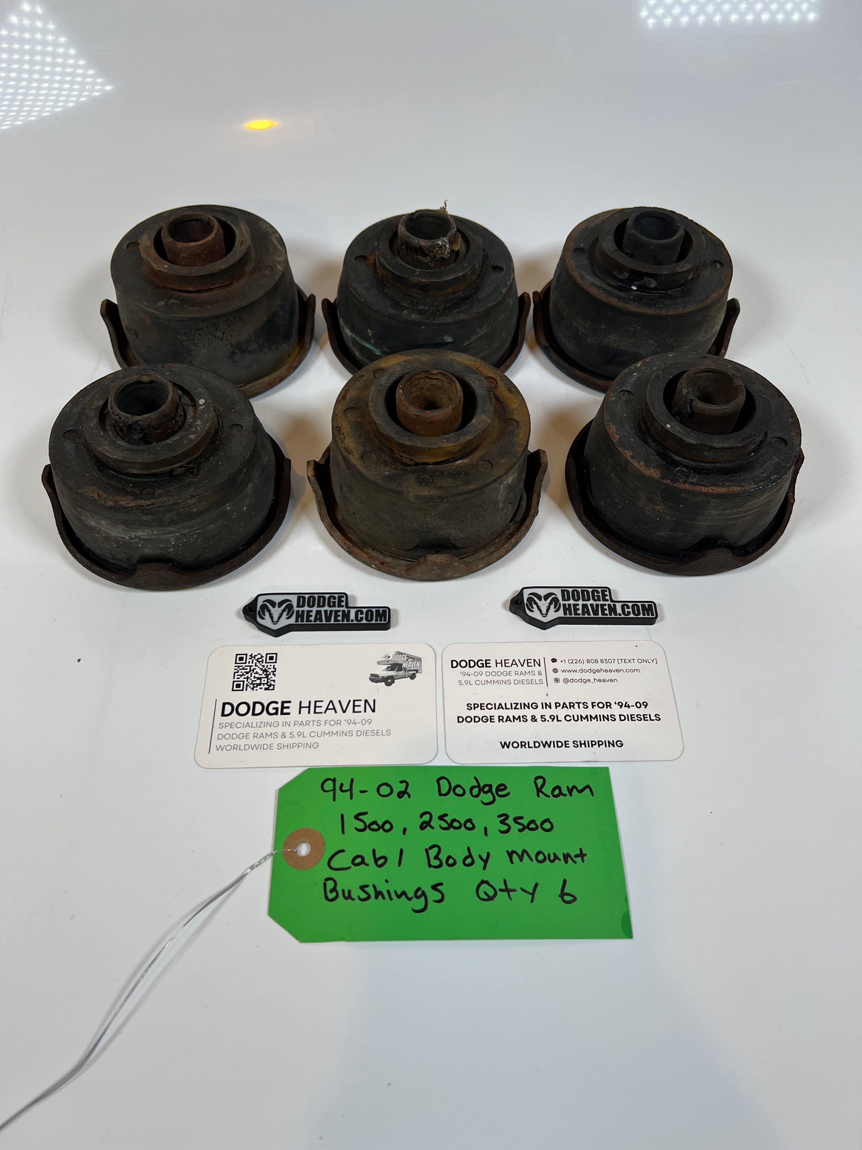 1994-2002 Dodge Ram 1500 2500 3500 Cab / Body Mount Bushings Qty 6