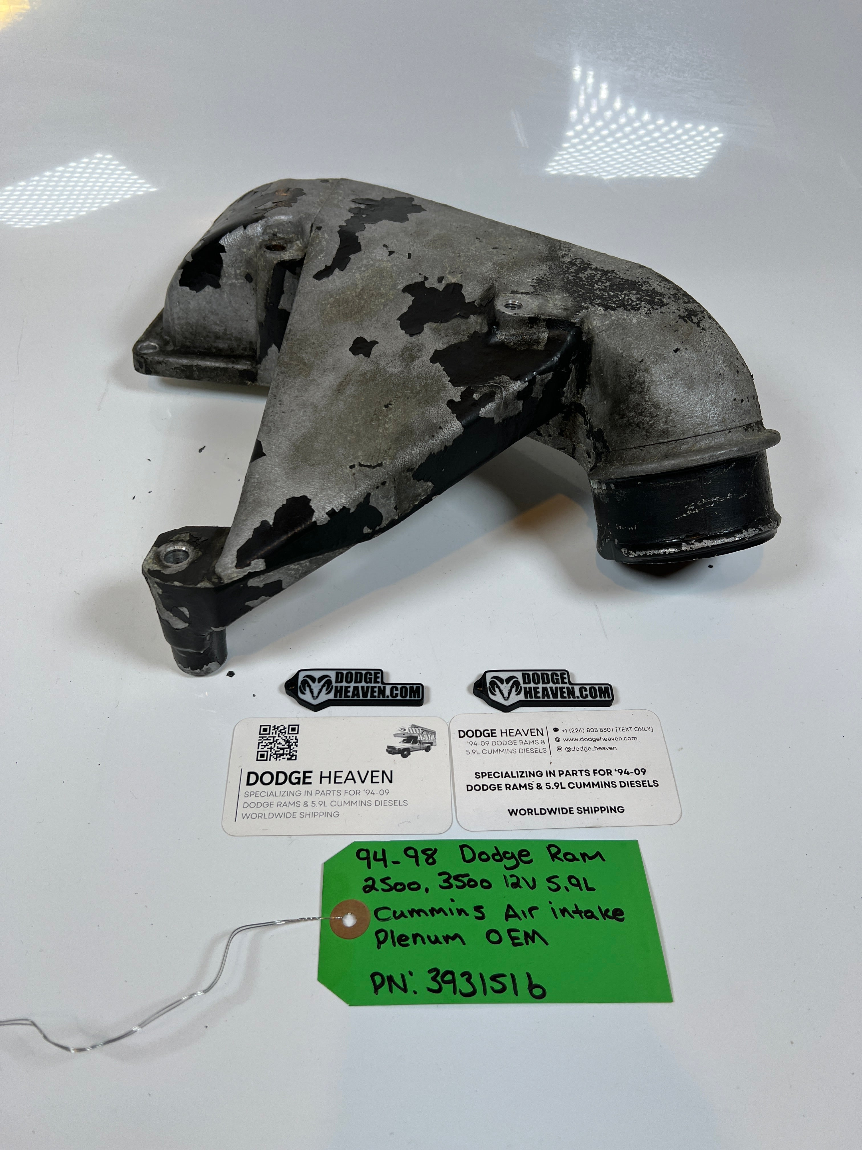 1994-1998 Dodge Ram 2500 3500 12V 5.9L Cummins Air Intake Plenum