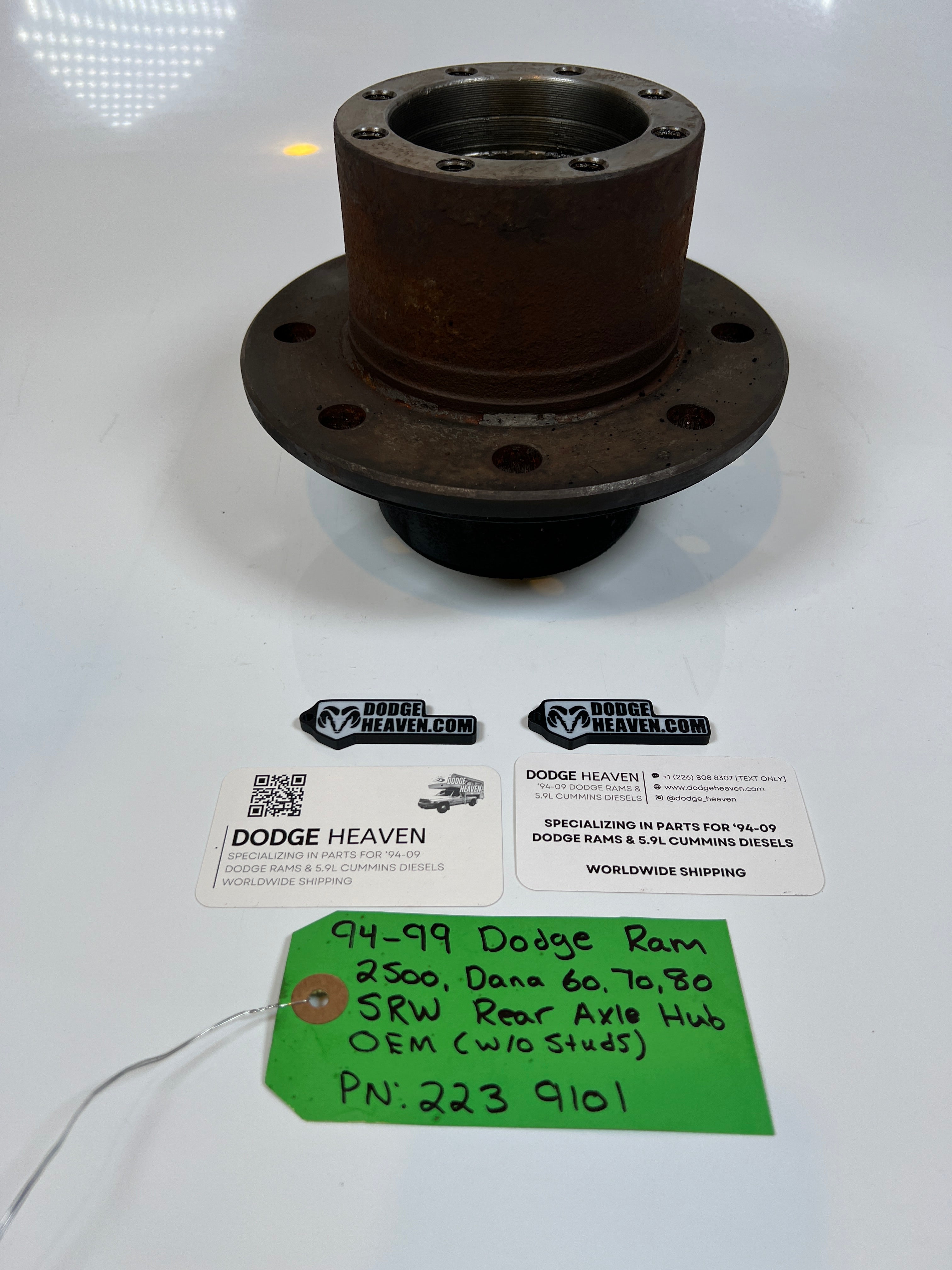 2000-2002 Dodge Ram 2500 Dana 70 / 80 SRW Rear Axle Hub Drum or Disc