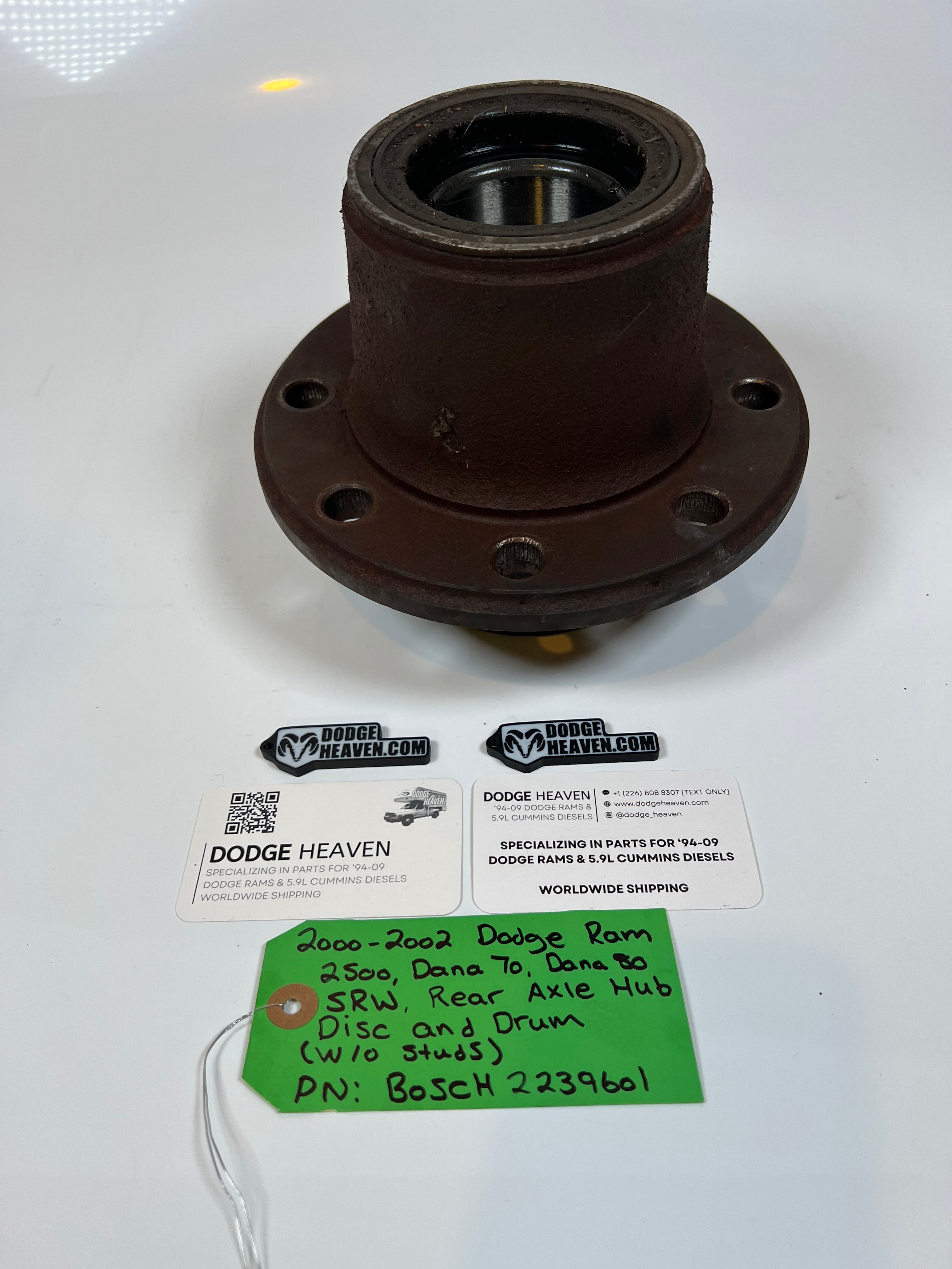 2000-2002 Dodge Ram 2500 Dana 70 / 80 SRW Rear Axle Hub Drum or Disc