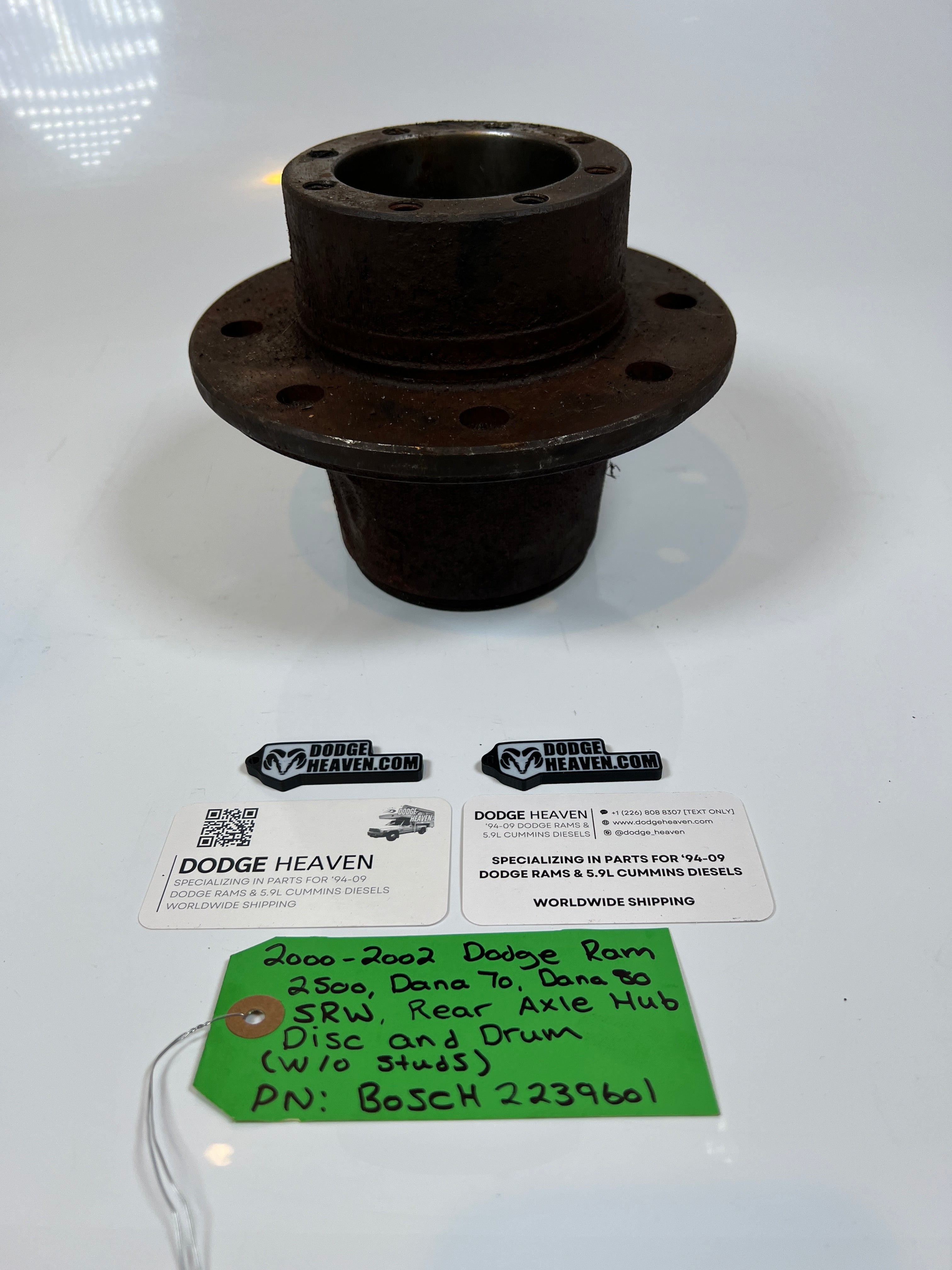 2000-2002 Dodge Ram 2500 Dana 70 / 80 SRW Rear Axle Hub Drum or Disc