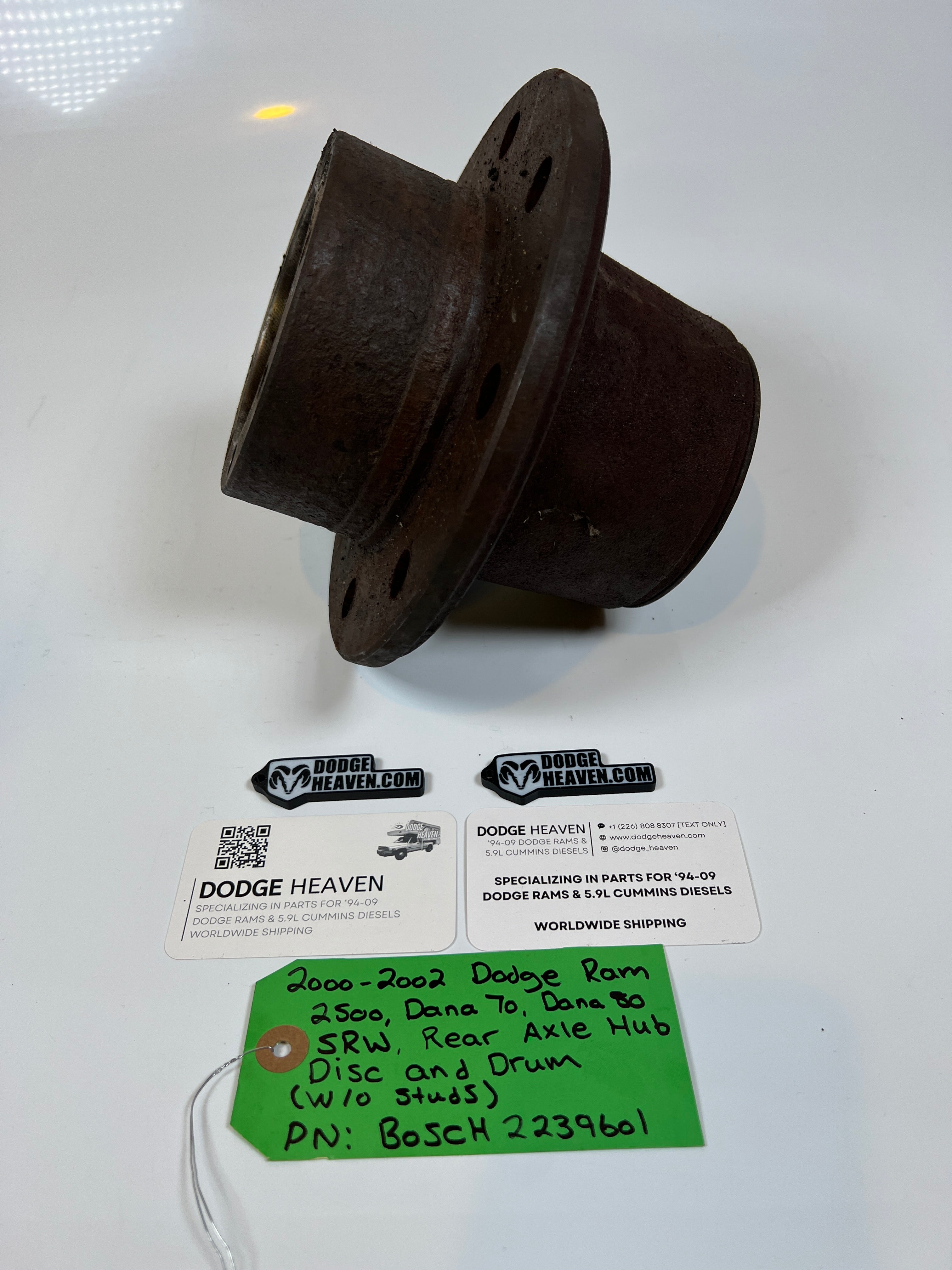 2000-2002 Dodge Ram 2500 Dana 70 / 80 SRW Rear Axle Hub Drum or Disc